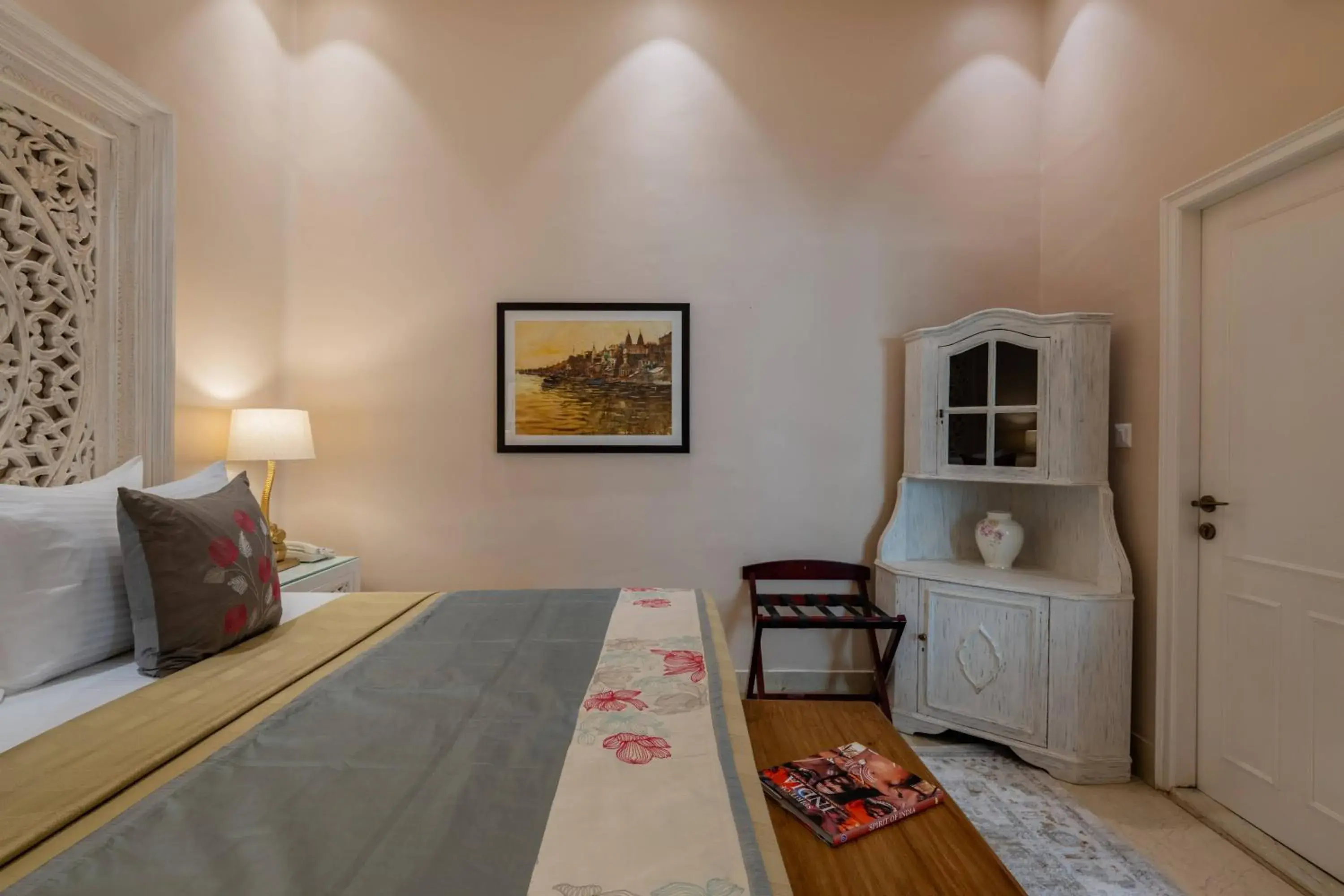 Premium Room: Enjoy Pandit-led Welcome Ceremony, Morning Havan in the courtyard, Holi Dip in the Ganges, Evening Hi-Tea, Live Music, Ganga Aarti experience by Boat, Live Banarasi Paan experience and more in juSTa Luxe Kashi Parampara, Varanasi Premium Room: Enjoy Pandit-led Welcome Ceremony, Morning Havan in the courtyard, Holi Dip in the Ganges, Evening Hi-Tea, Live Music, Ganga Aarti experience by Boat, Live Banarasi Paan experience and more in juSTa Luxe Kashi Parampara, Varanasi