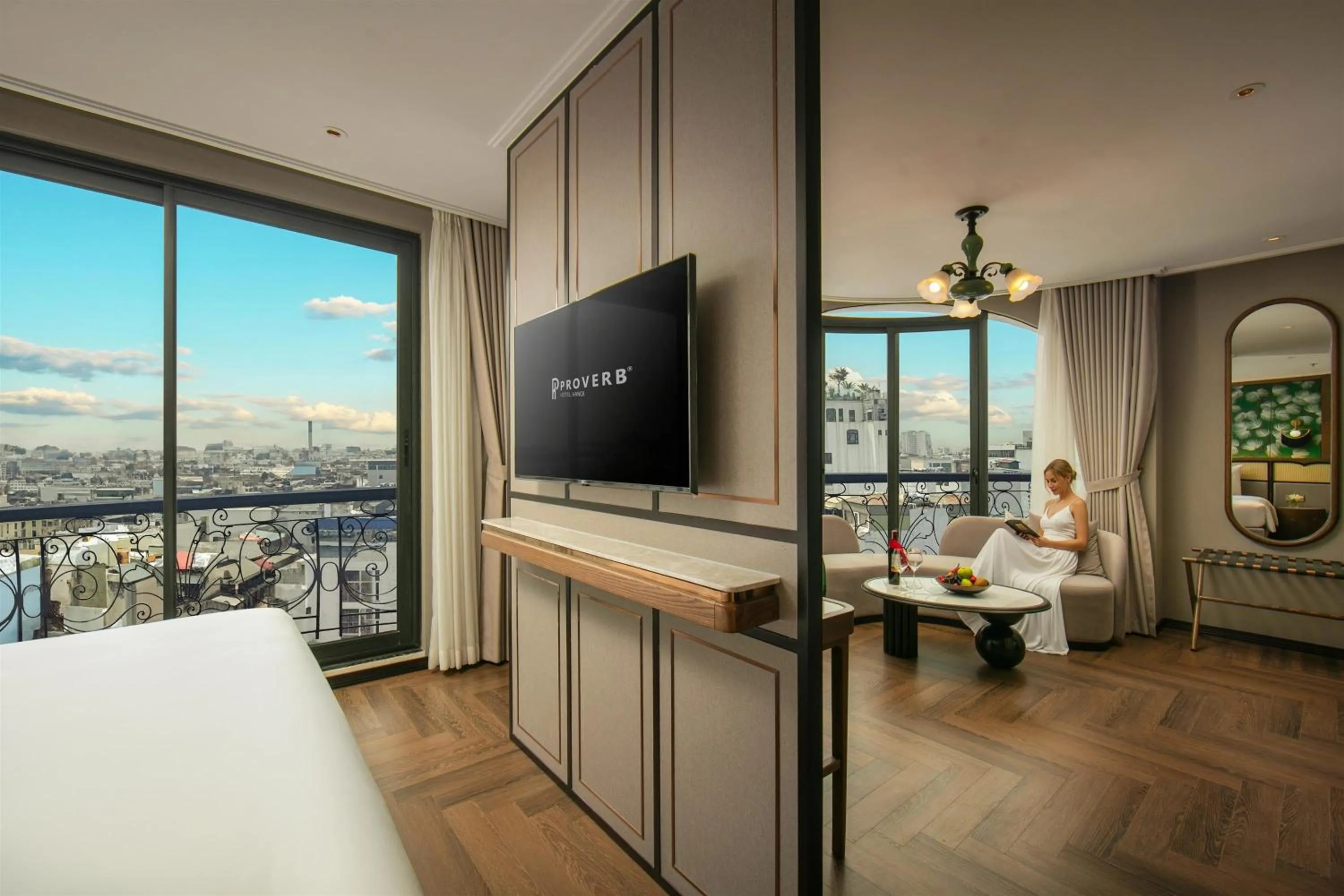 Seating area, Bed in Proverb Hotel Hanoi