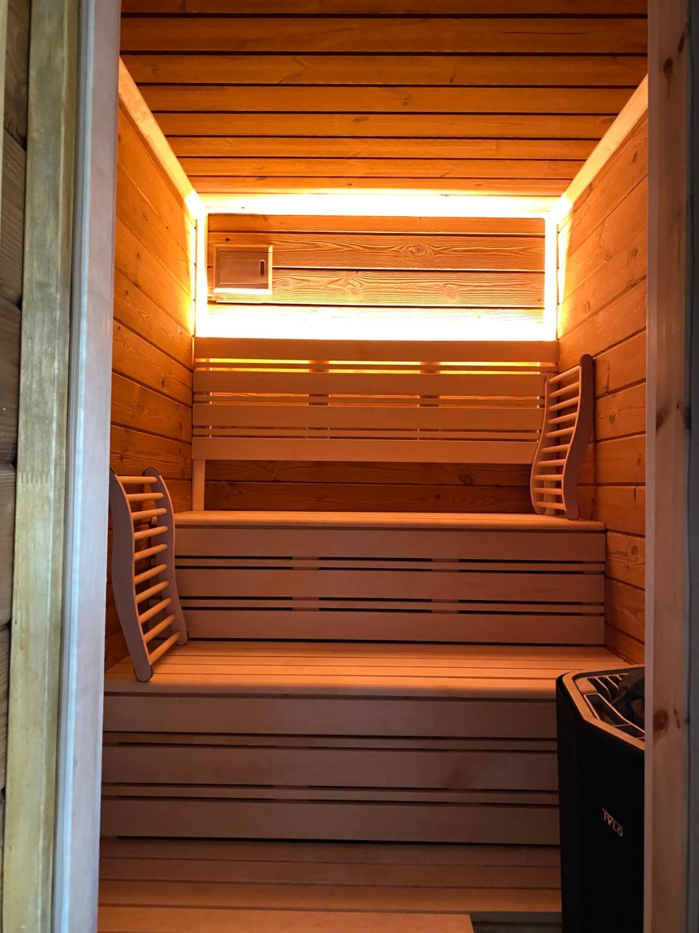 Sauna in Wellness Suiten mit Whirlpool am Stadtrand von Essen