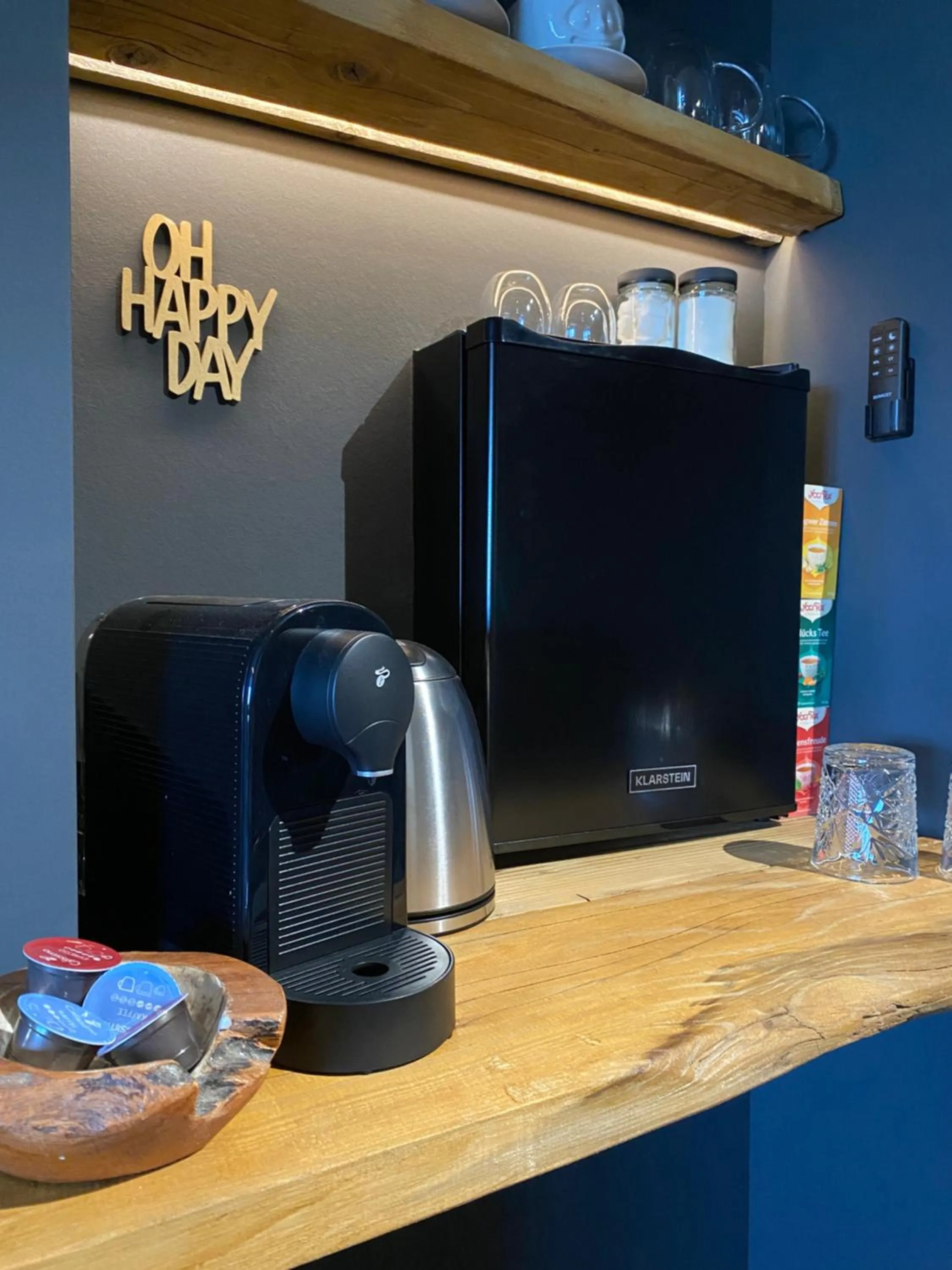 Coffee/tea facilities in Wellness Suiten mit Whirlpool am Stadtrand von Essen