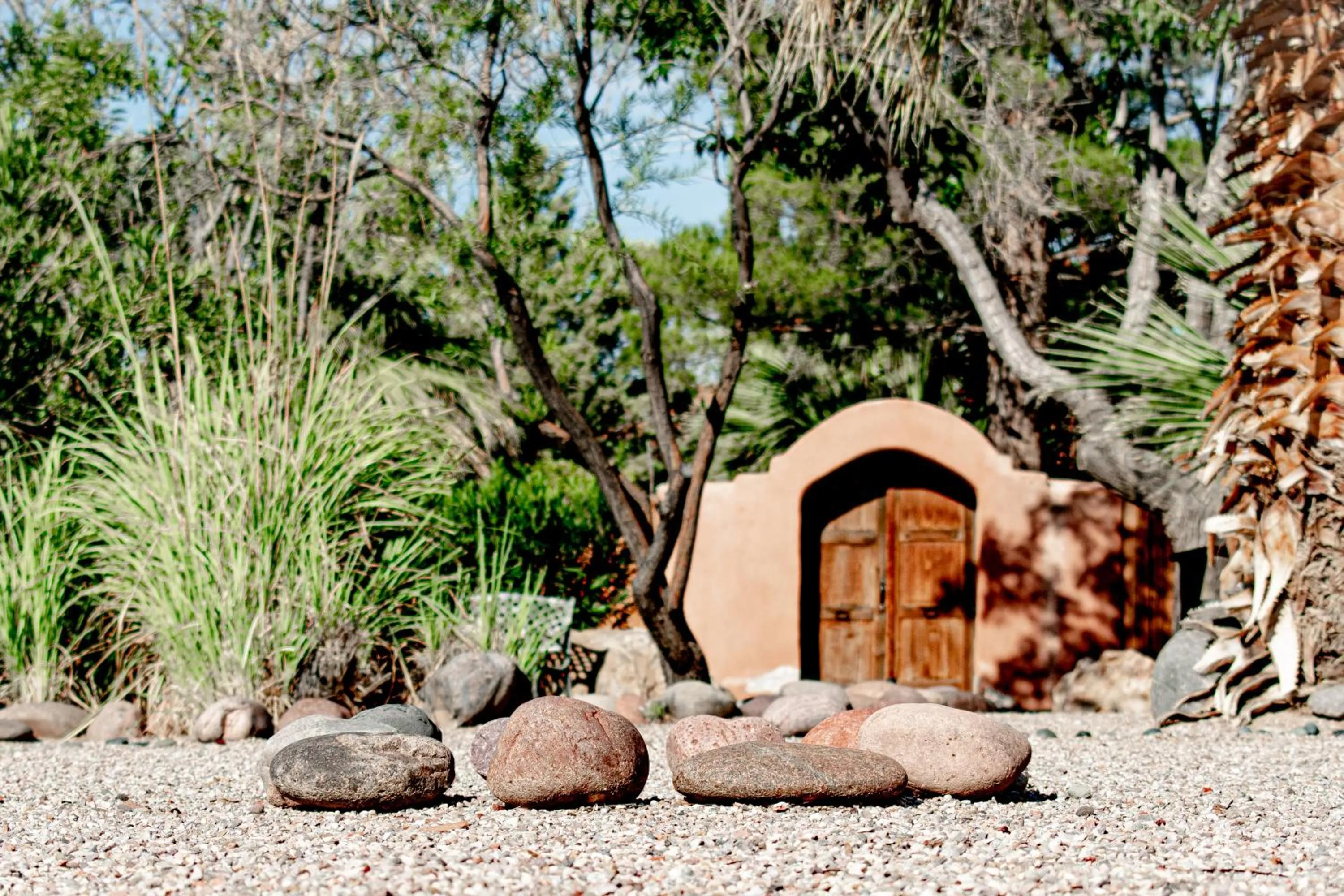 Facade/entrance in Sierra Grande, a Ted Turner Retreat