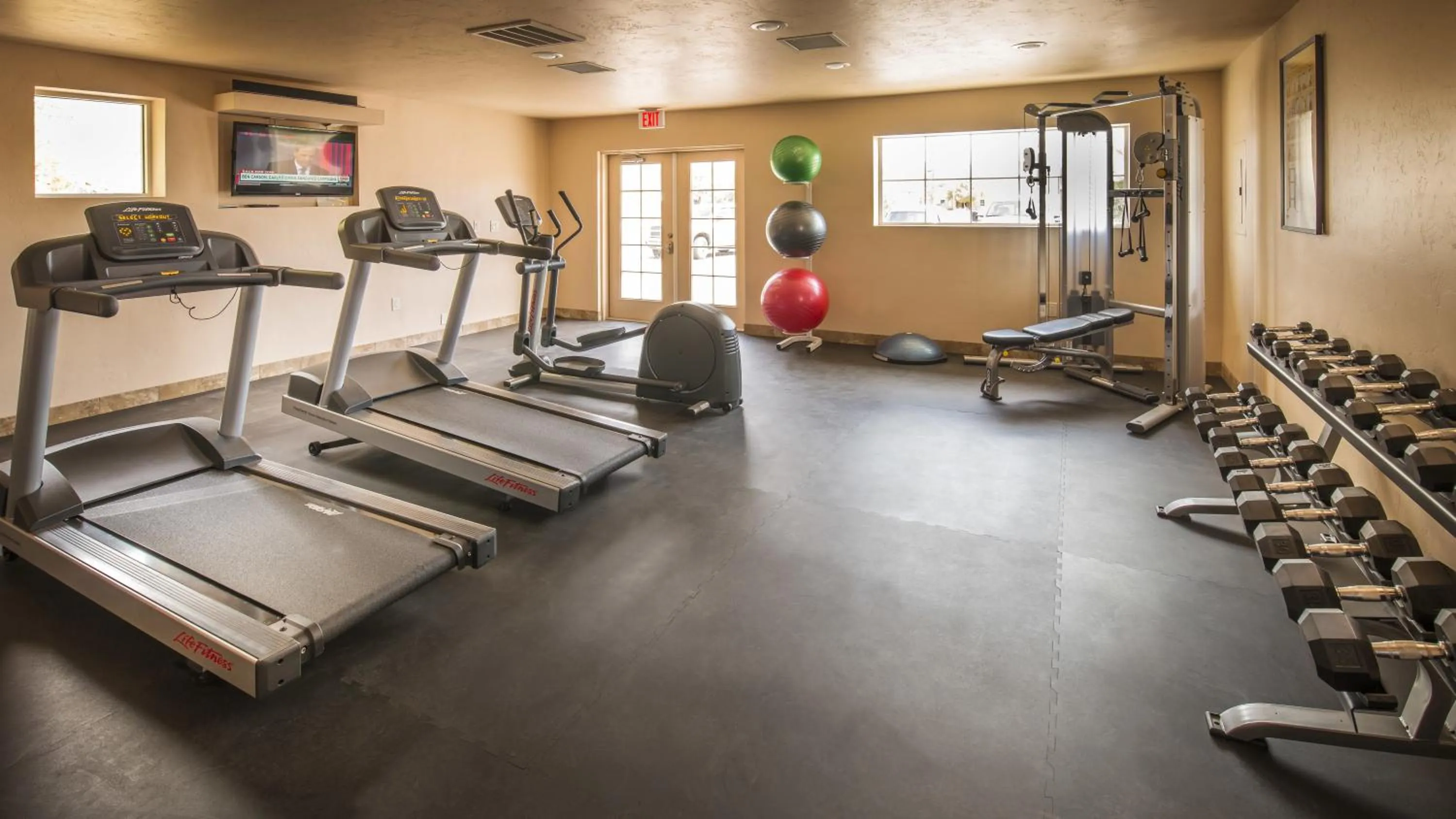 Fitness centre/facilities in Sierra Grande, a Ted Turner Retreat