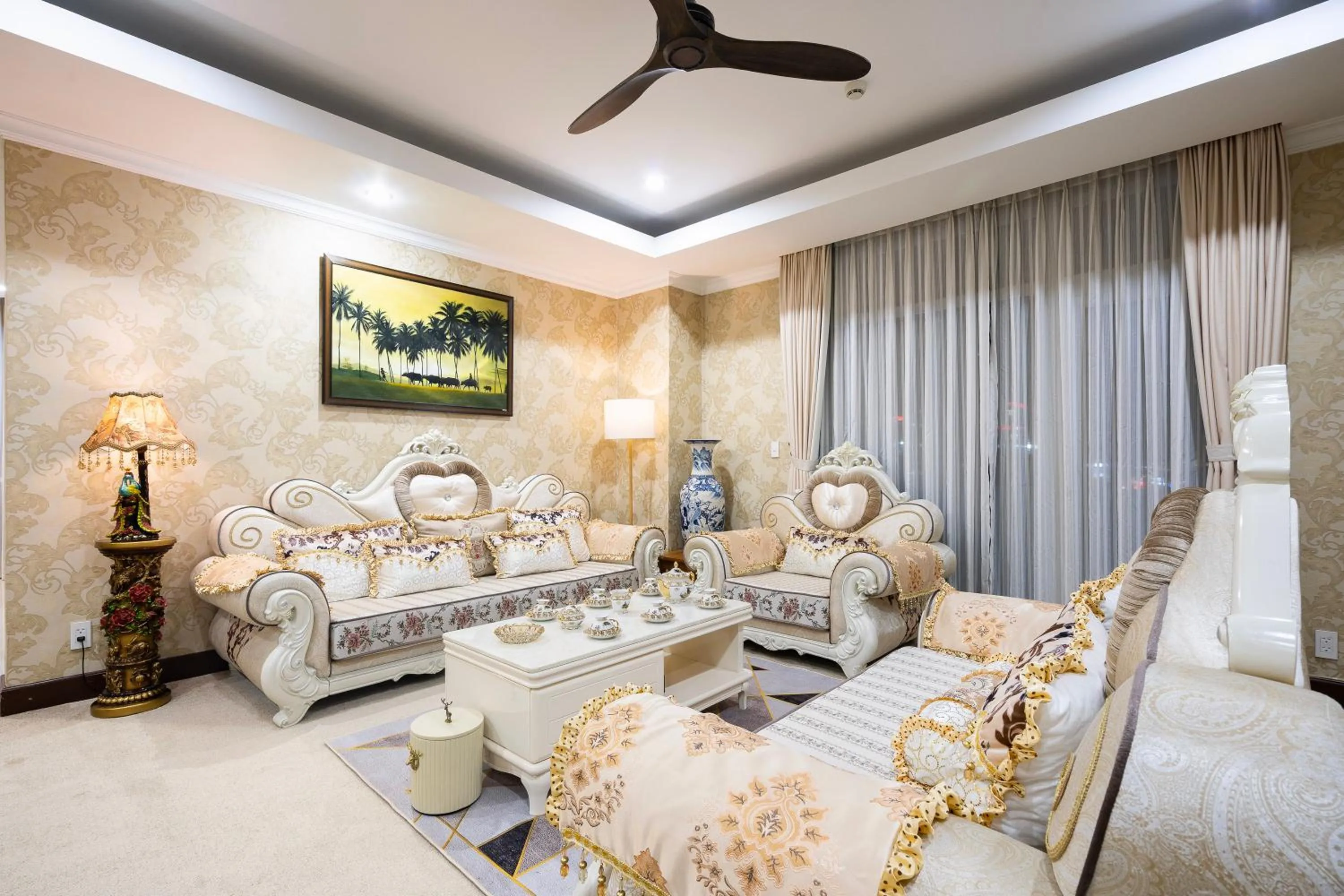 Living room, Bed in PHU MY HARBOUR HOTEL - Old Golf Phu My Hotel