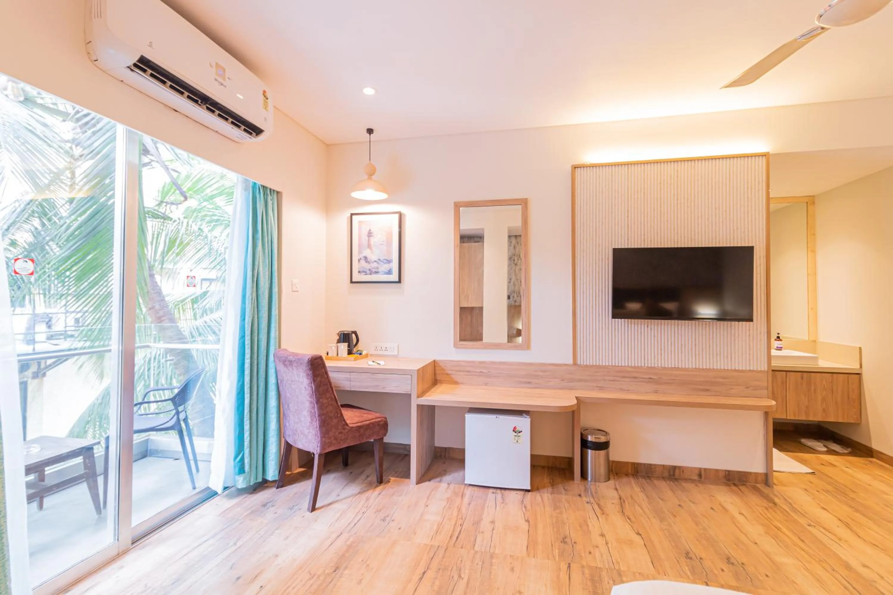 Seating area in Hotel Celestiial , Candolim