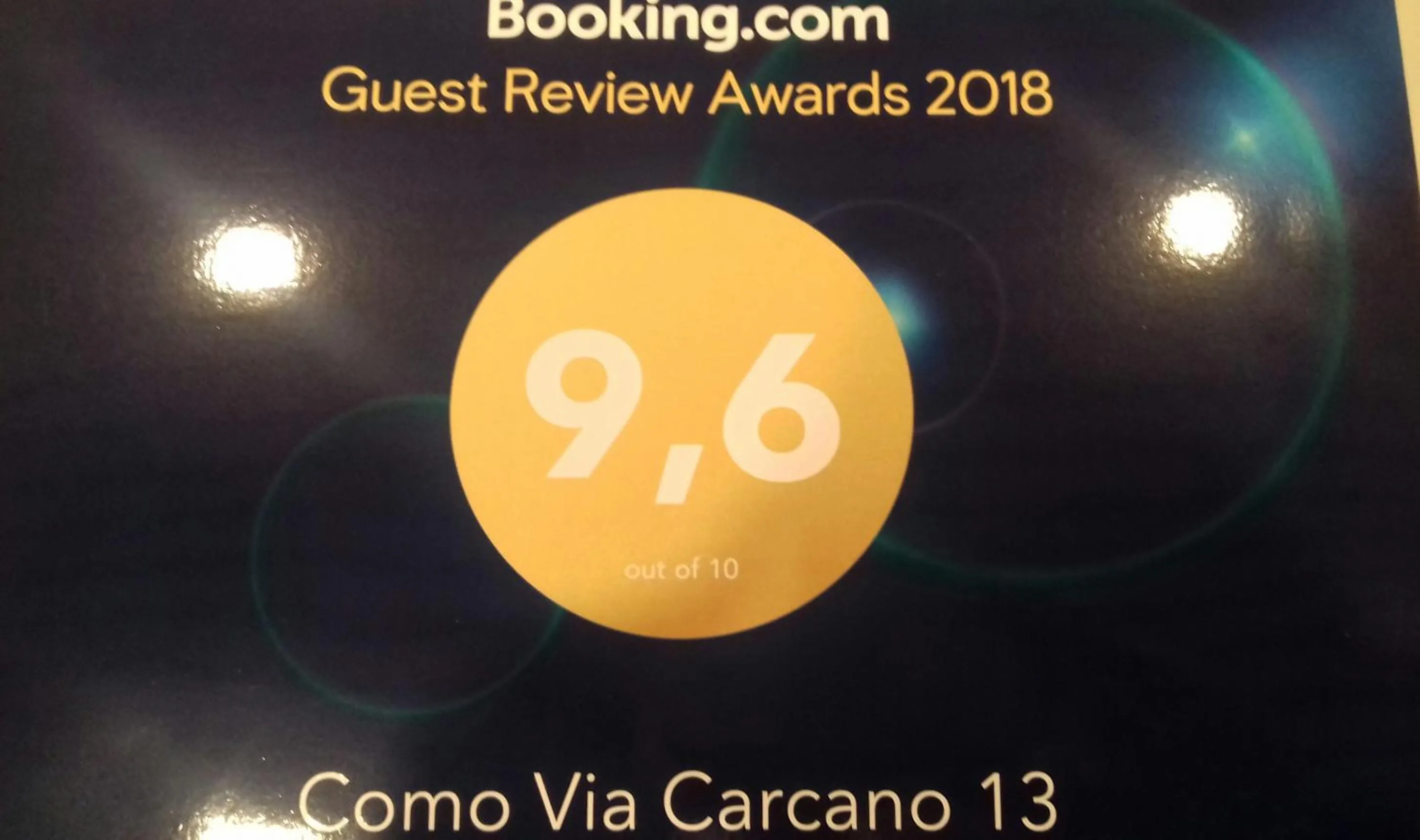 Certificate/Award in Como Via Carcano 13
