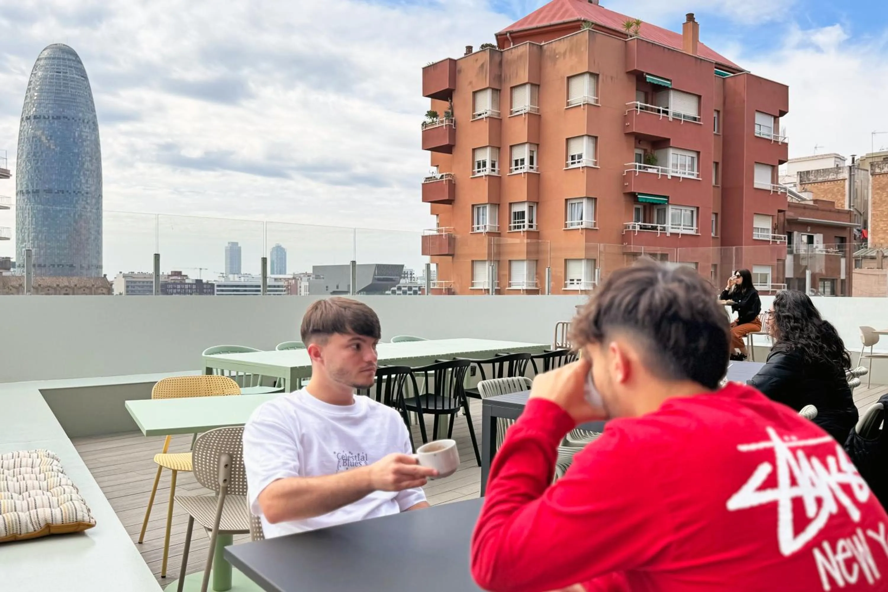 Balcony/Terrace in Urbany Hostel Barcelona