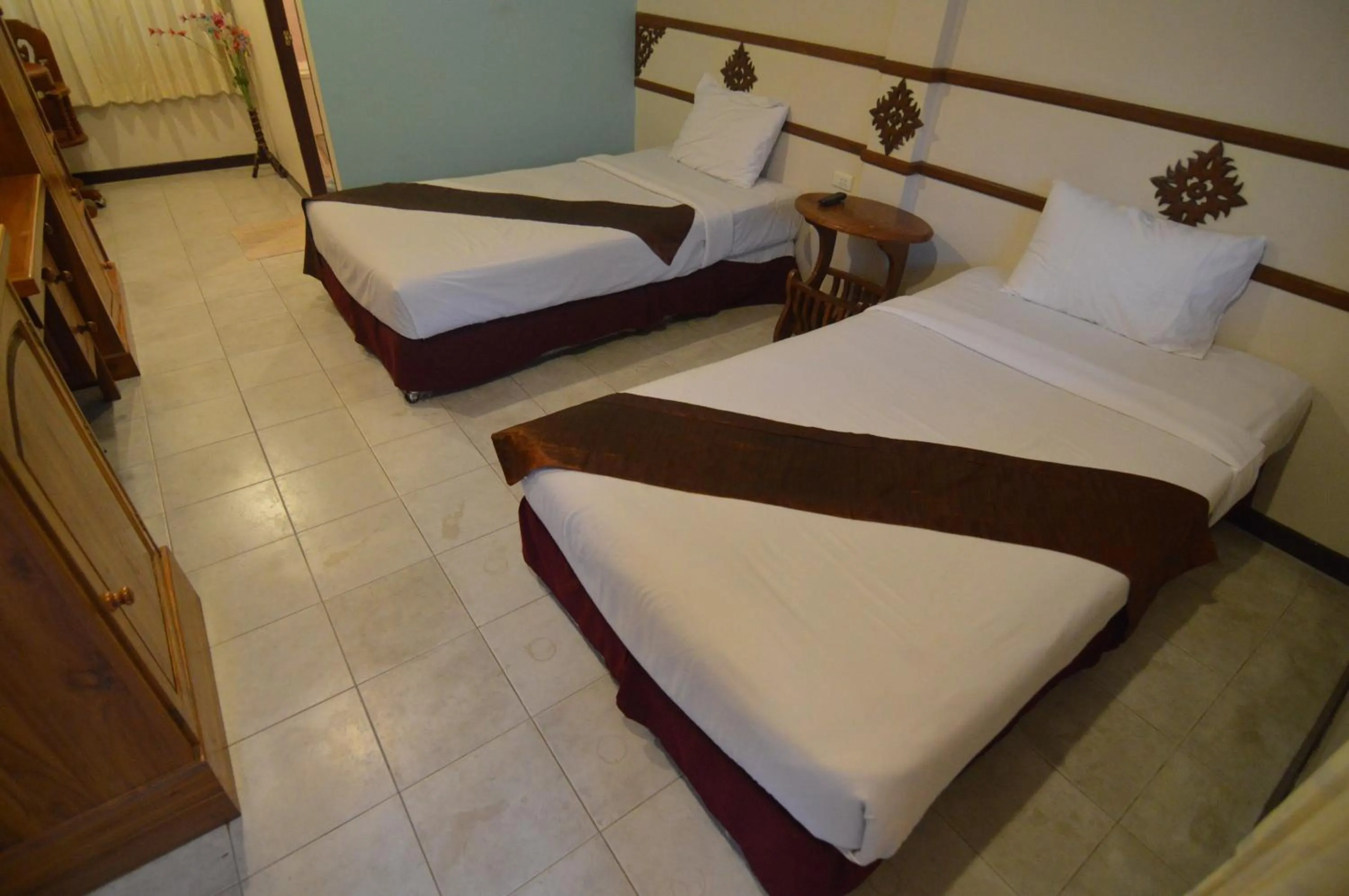 Garden view, Bed in Techno Riverview Resort