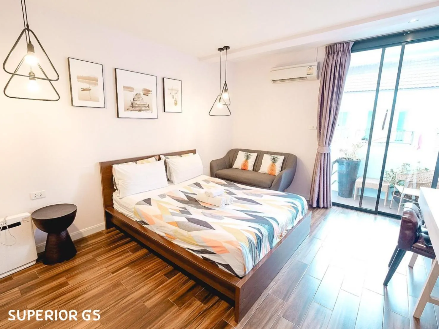 Bed in Sea Sand Trees