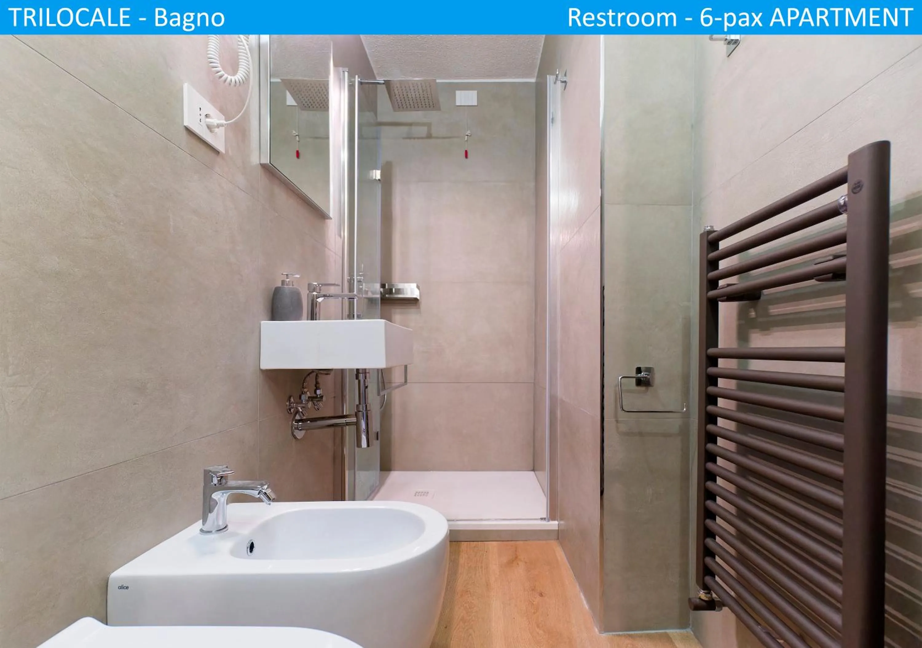 Shower in Apartment Tonale