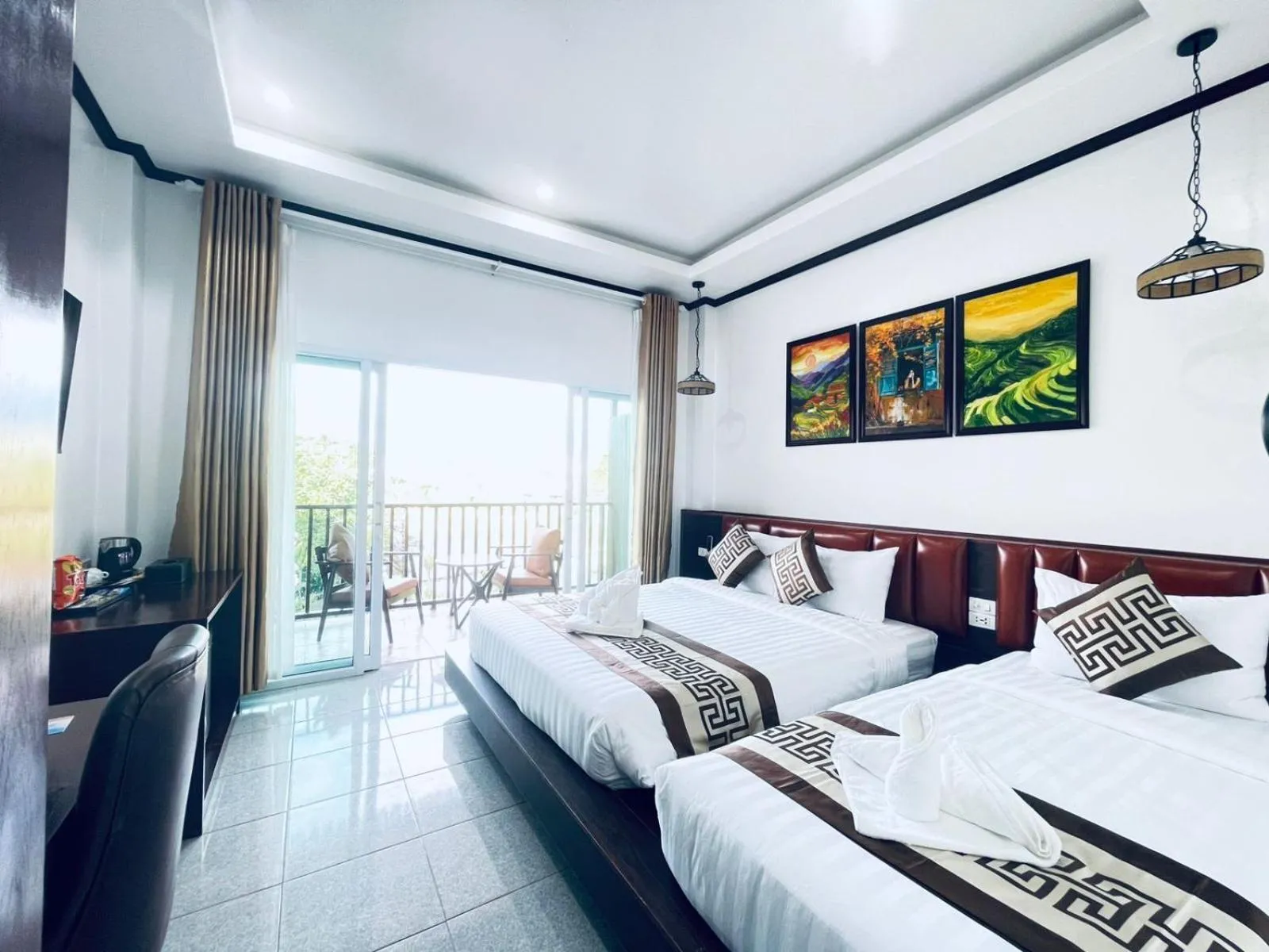 Photo of the whole room, Bed in Intimate Riverside Resort Vang Vieng