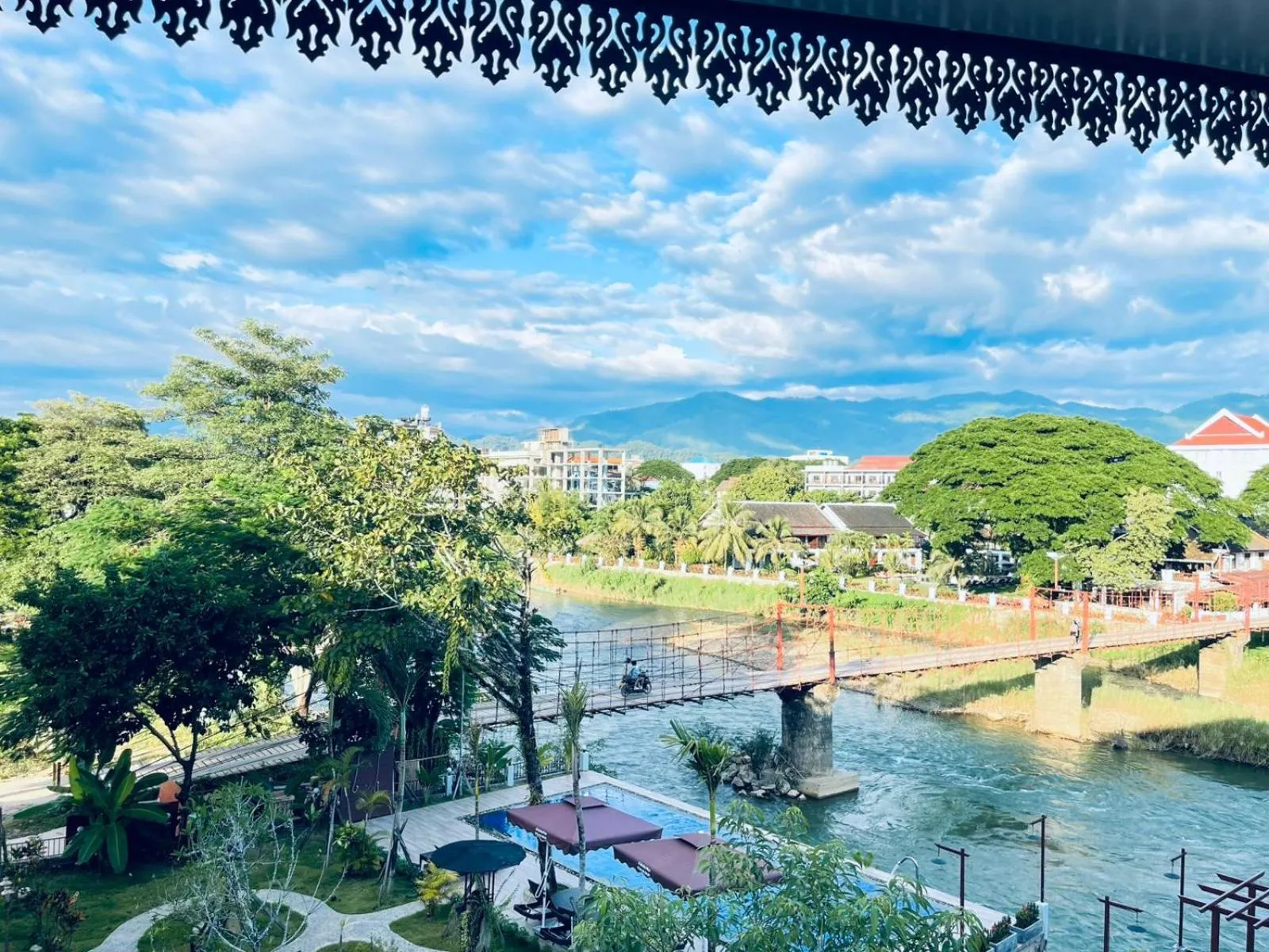 View (from property/room) in Intimate Riverside Resort Vang Vieng