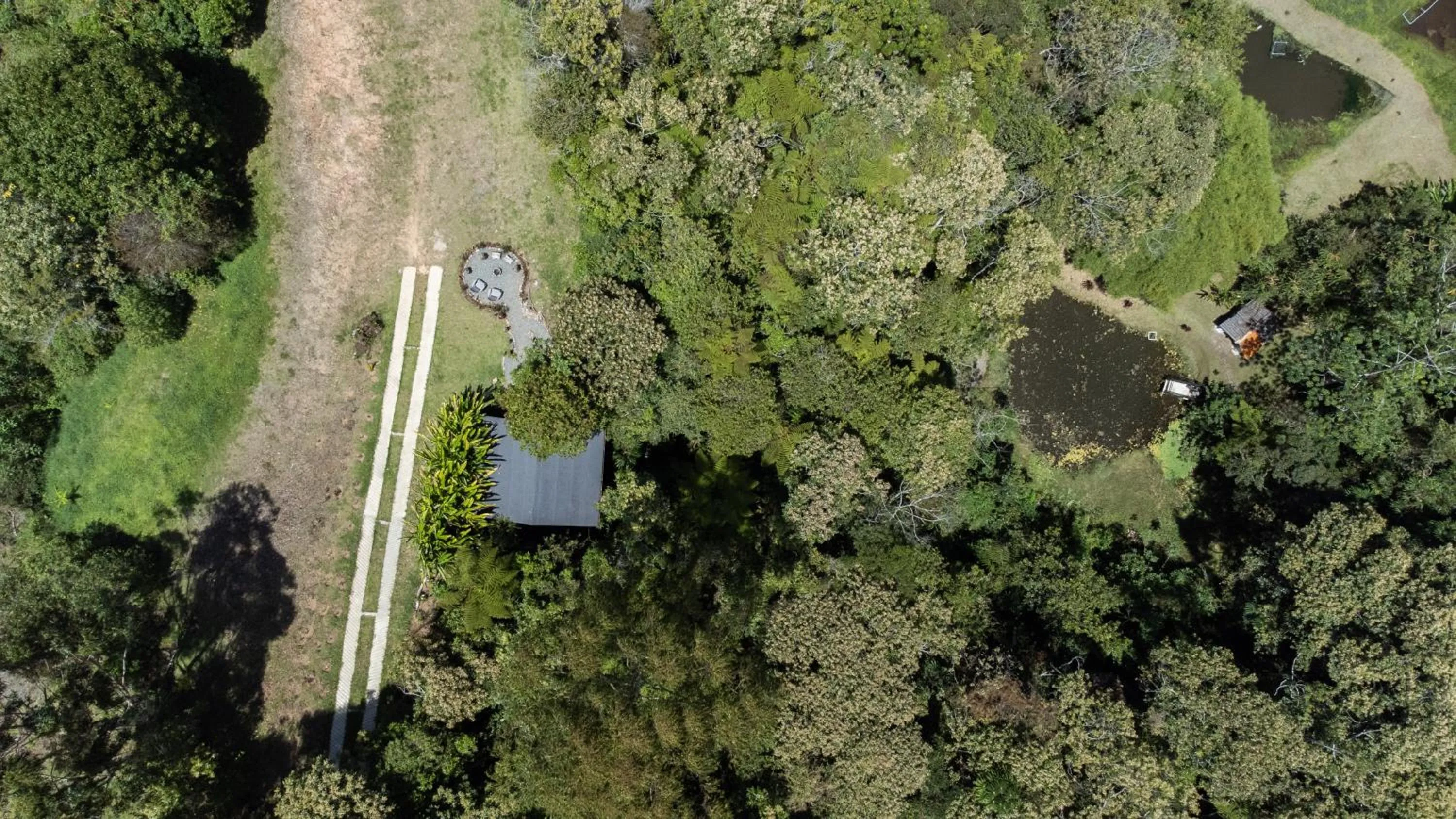 Bird's eye view in Roots Eco House