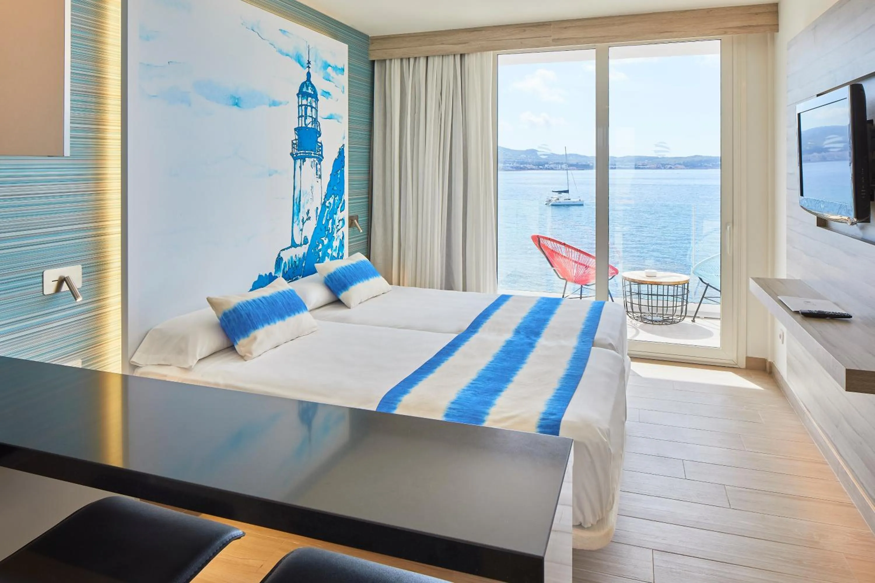 Bedroom, Bed in Sol Bahía Ibiza Suites