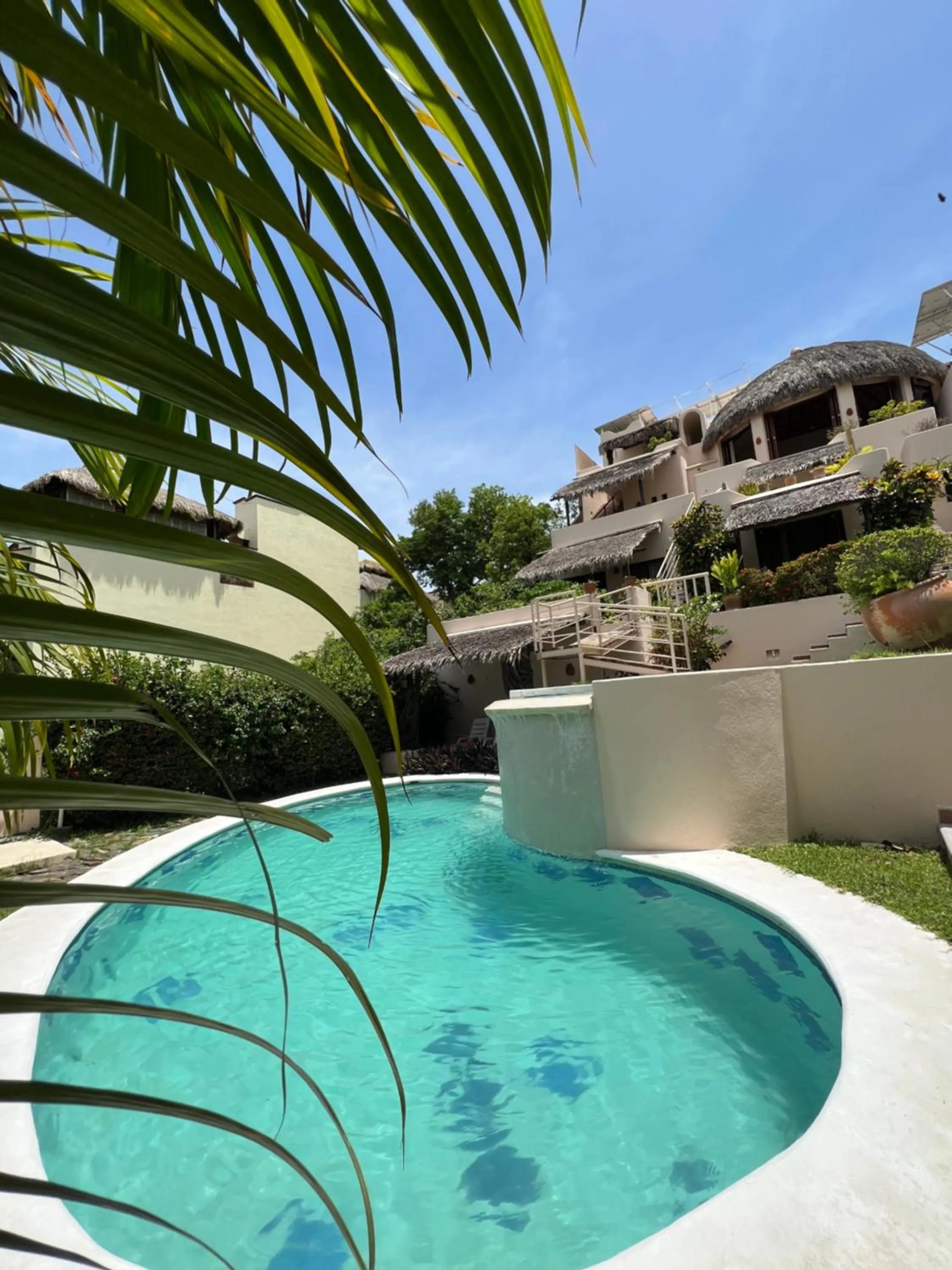 Pool view in Agua Azul la Villa