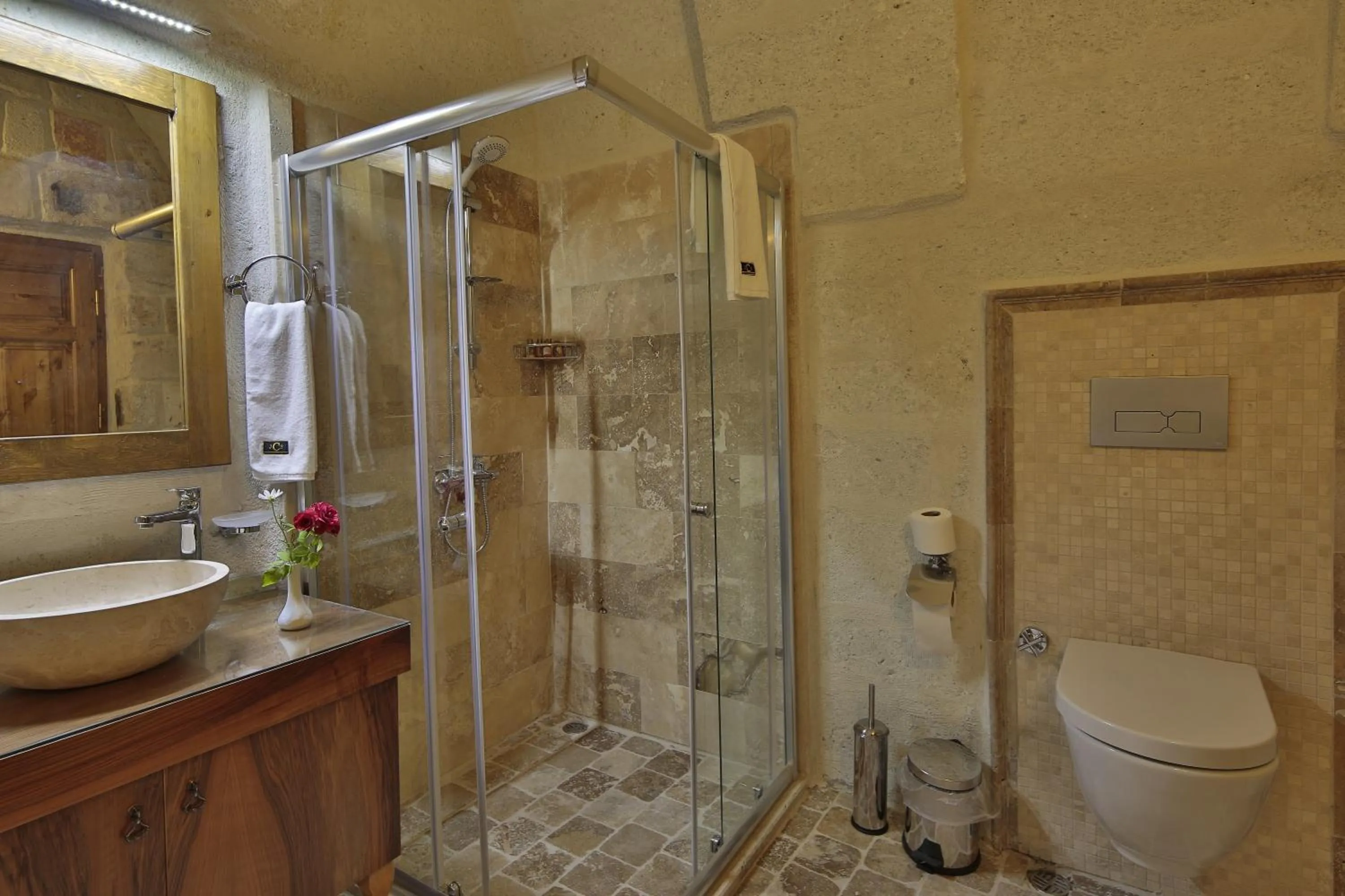 Shower in Jacob's Cave Suites - Cappadocia