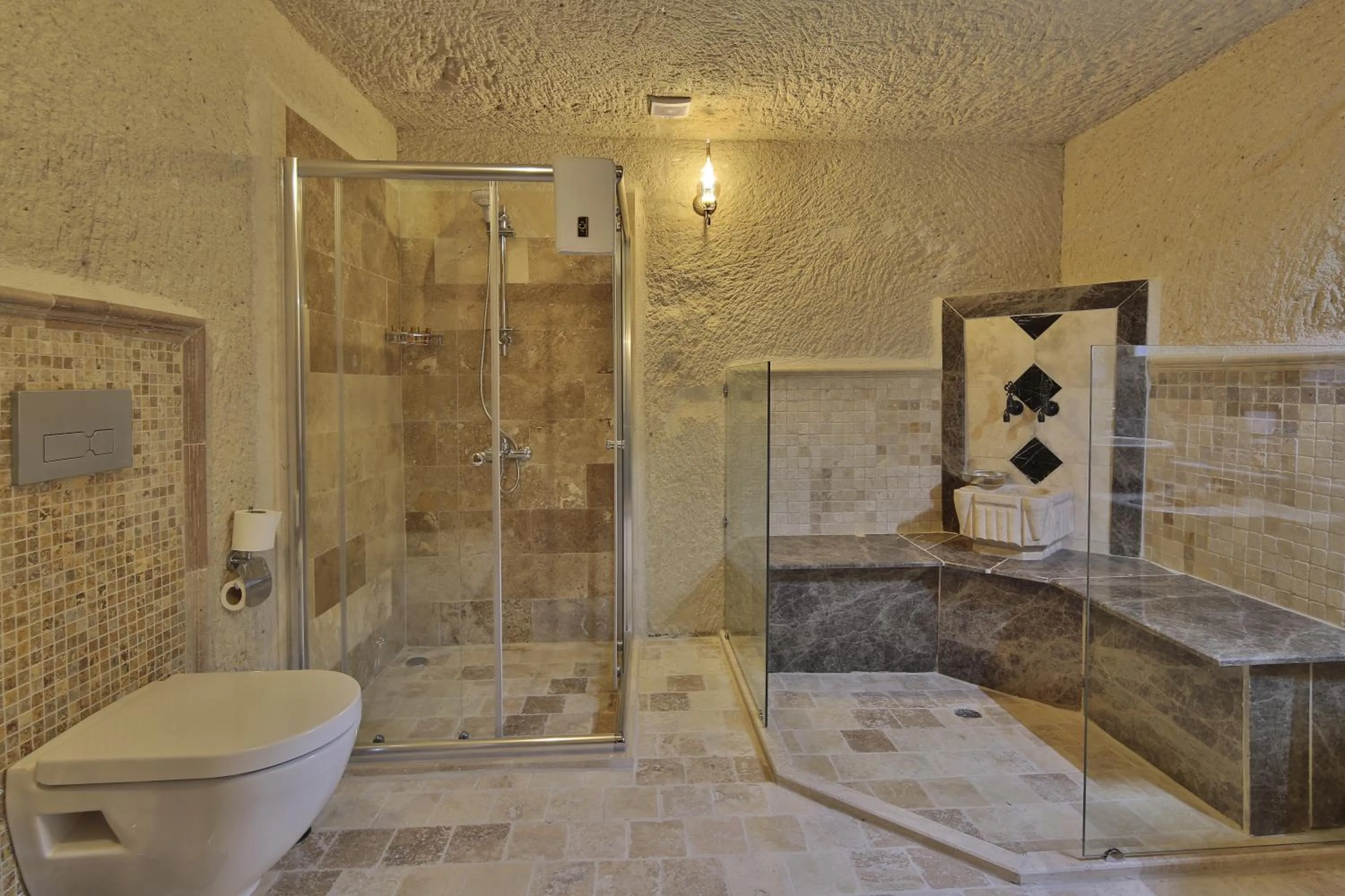 Shower in Jacob's Cave Suites - Cappadocia