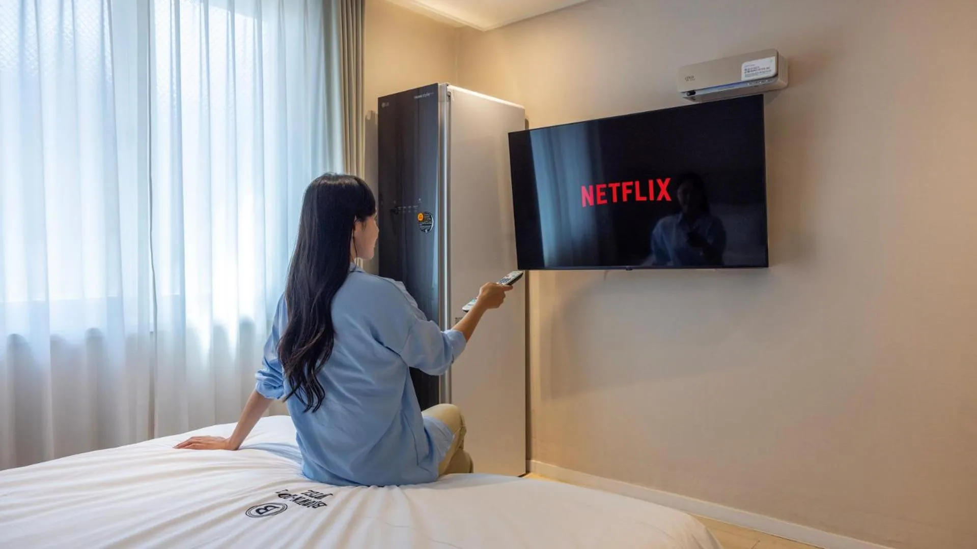 TV and multimedia, Bed in Browndot Hotel Jeonju Junghwasan