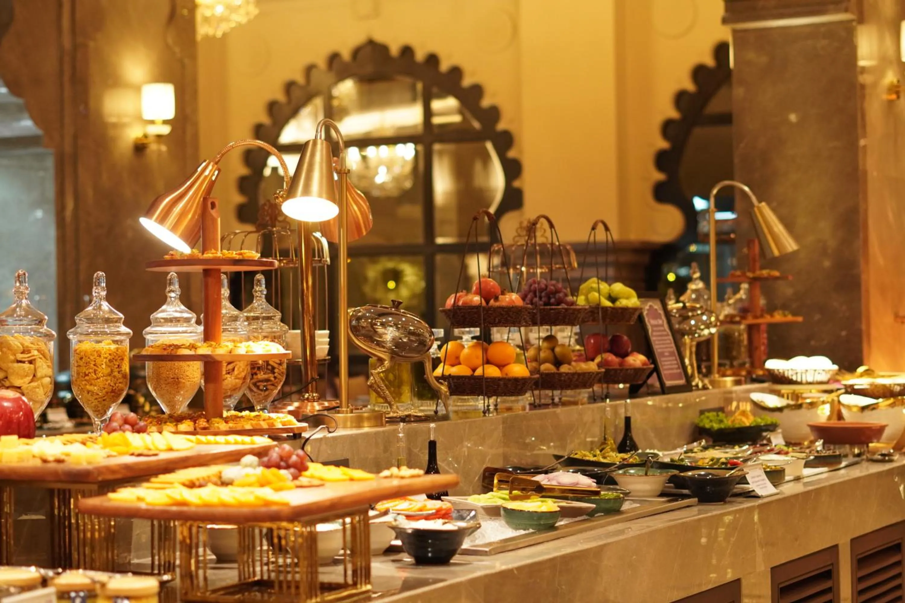 Breakfast in Wyndham Grand Udaipur Fateh Sagar Lake - Pure Vegetarian Resort