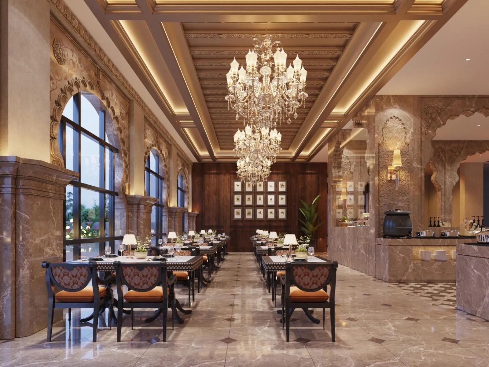 Restaurant/places to eat in Wyndham Grand Udaipur Fateh Sagar Lake - Pure Vegetarian Resort