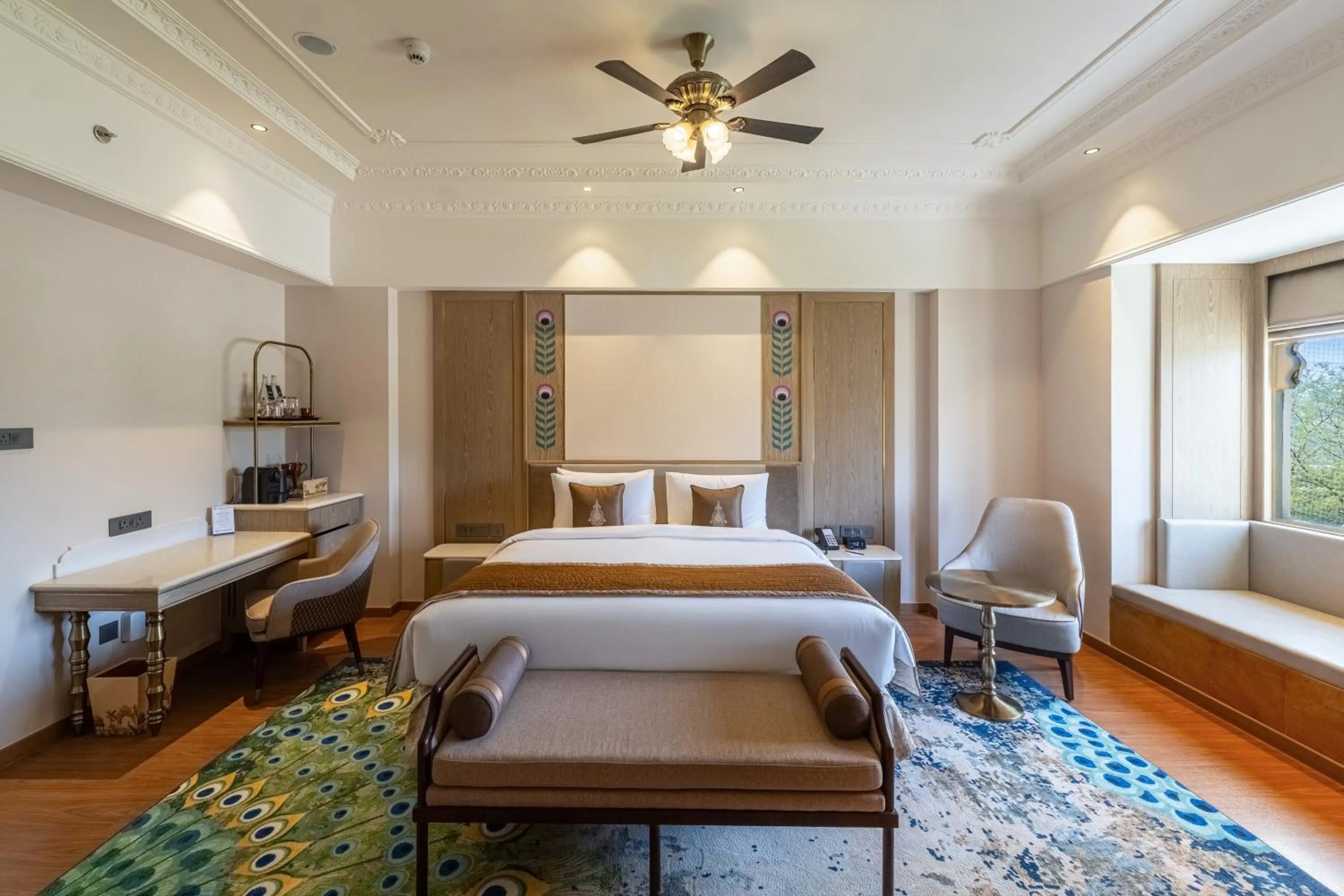 Bedroom, Bed in Wyndham Grand Udaipur Fateh Sagar Lake - Pure Vegetarian Resort