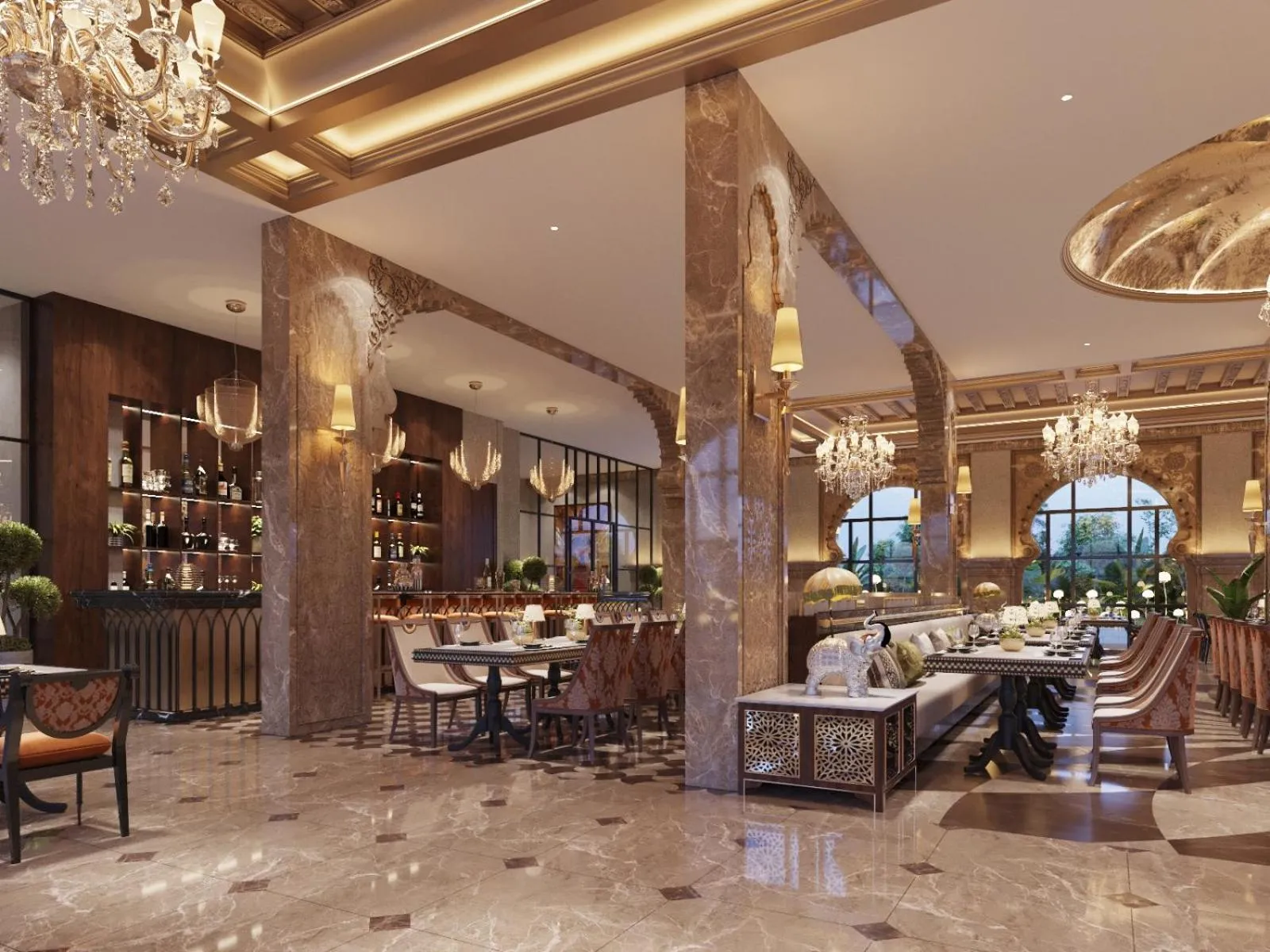 Restaurant/places to eat in Wyndham Grand Udaipur Fateh Sagar Lake - Pure Vegetarian Resort