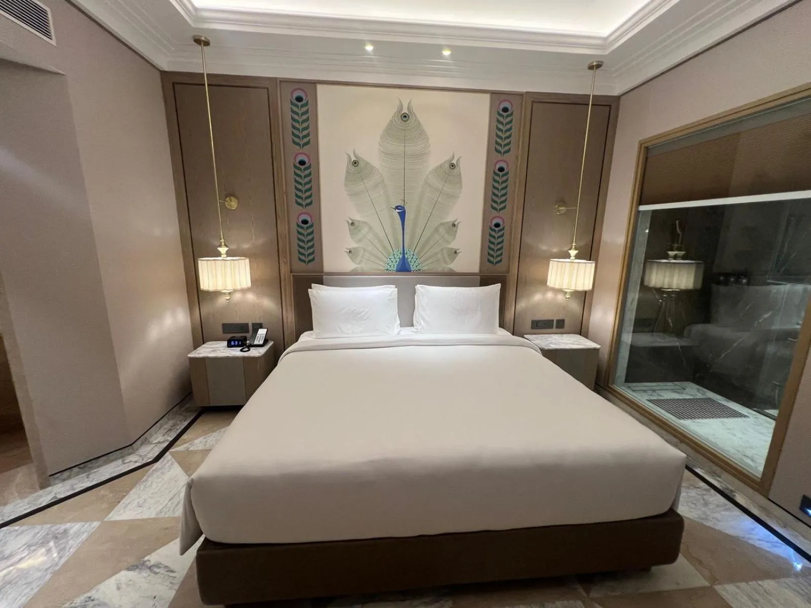 Bedroom, Bed in Wyndham Grand Udaipur Fateh Sagar Lake - Pure Vegetarian Resort