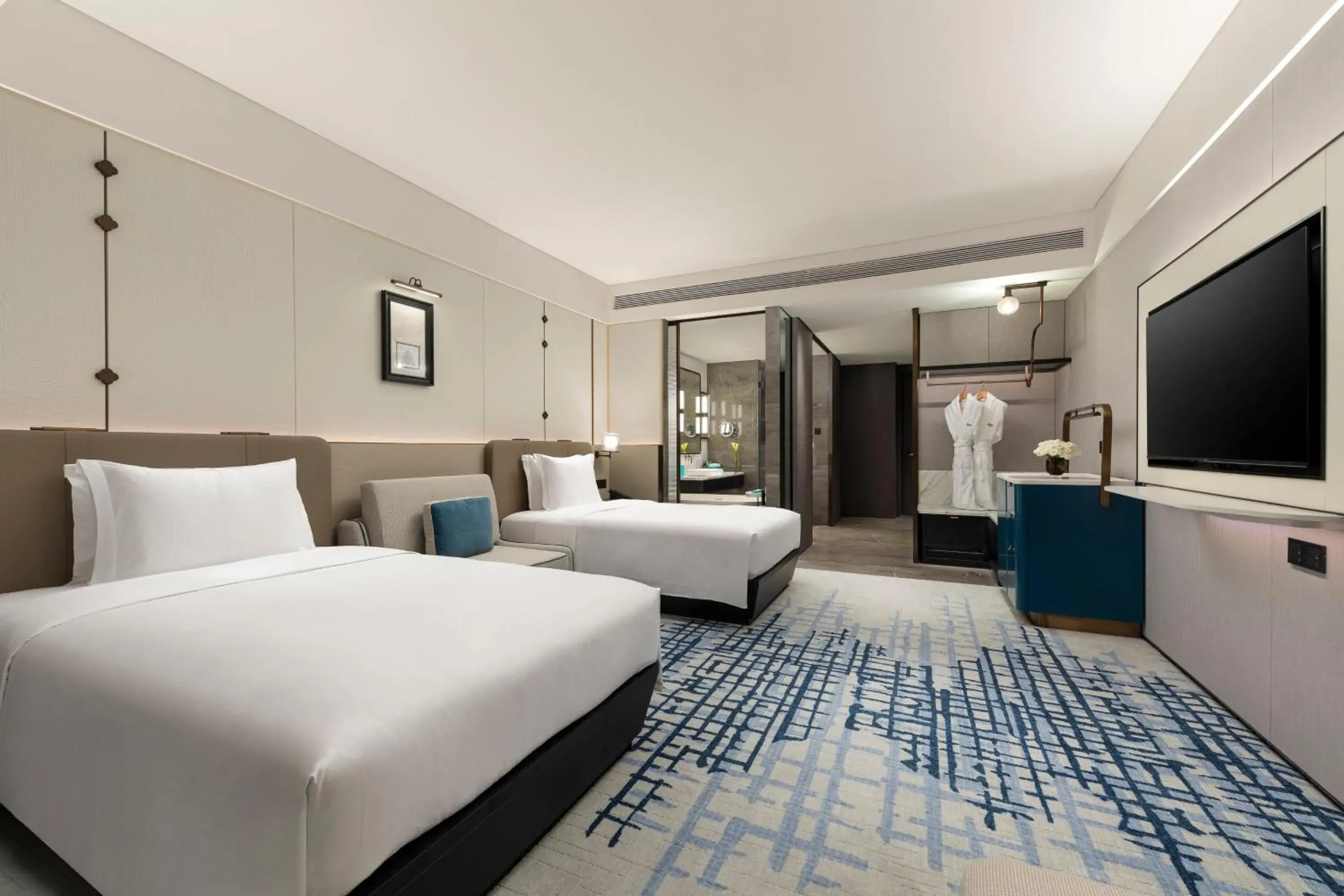 Photo of the whole room, Bed in Crowne Plaza Beijing Tongzhou Photo of the whole room, Bed in Crowne Plaza Beijing Tongzhou