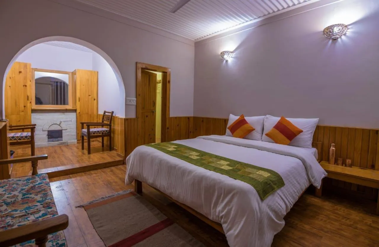 Bed in Kasar Rainbow Yoga Retreat