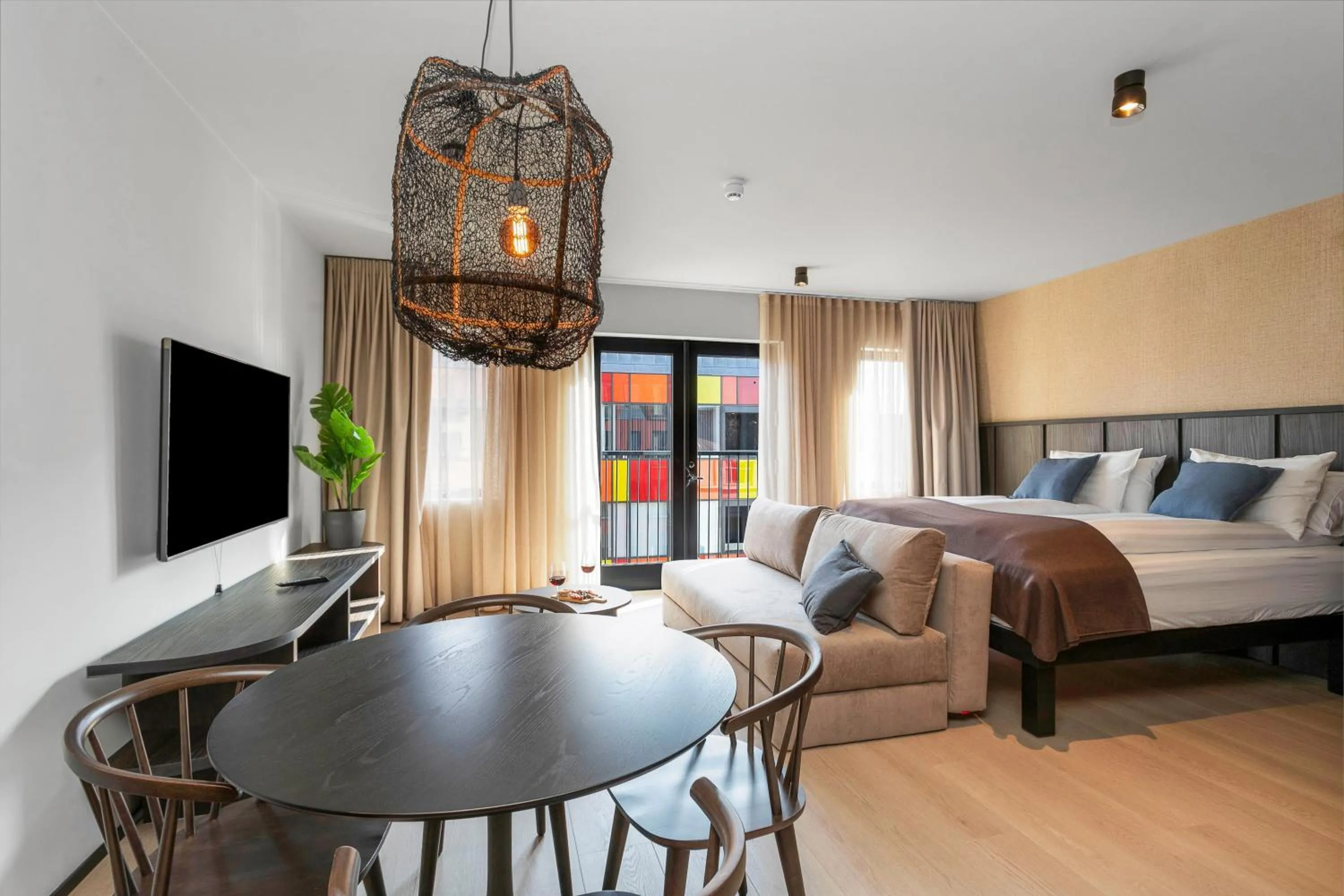 Bed in Strand Hotel Apartments