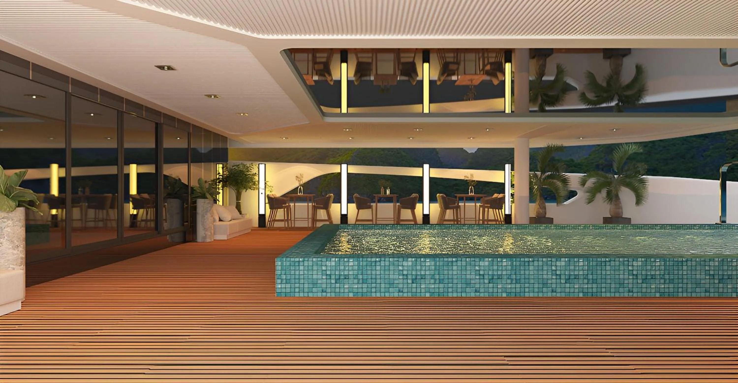 Pool view in Celina of The Seas Cruise - 6 Star Wonder