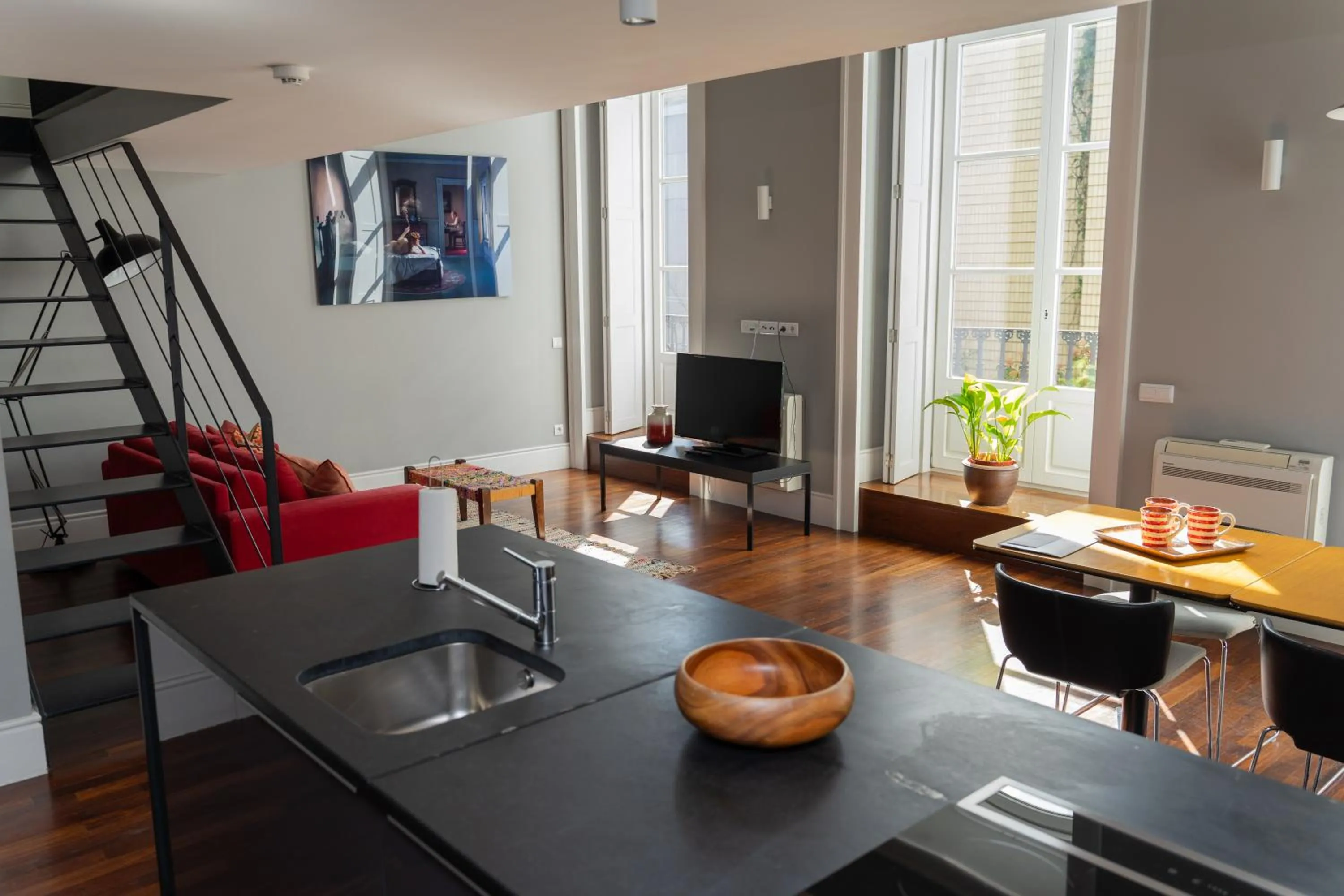 Living room in Oporto Serviced Apartments - Cedofeita