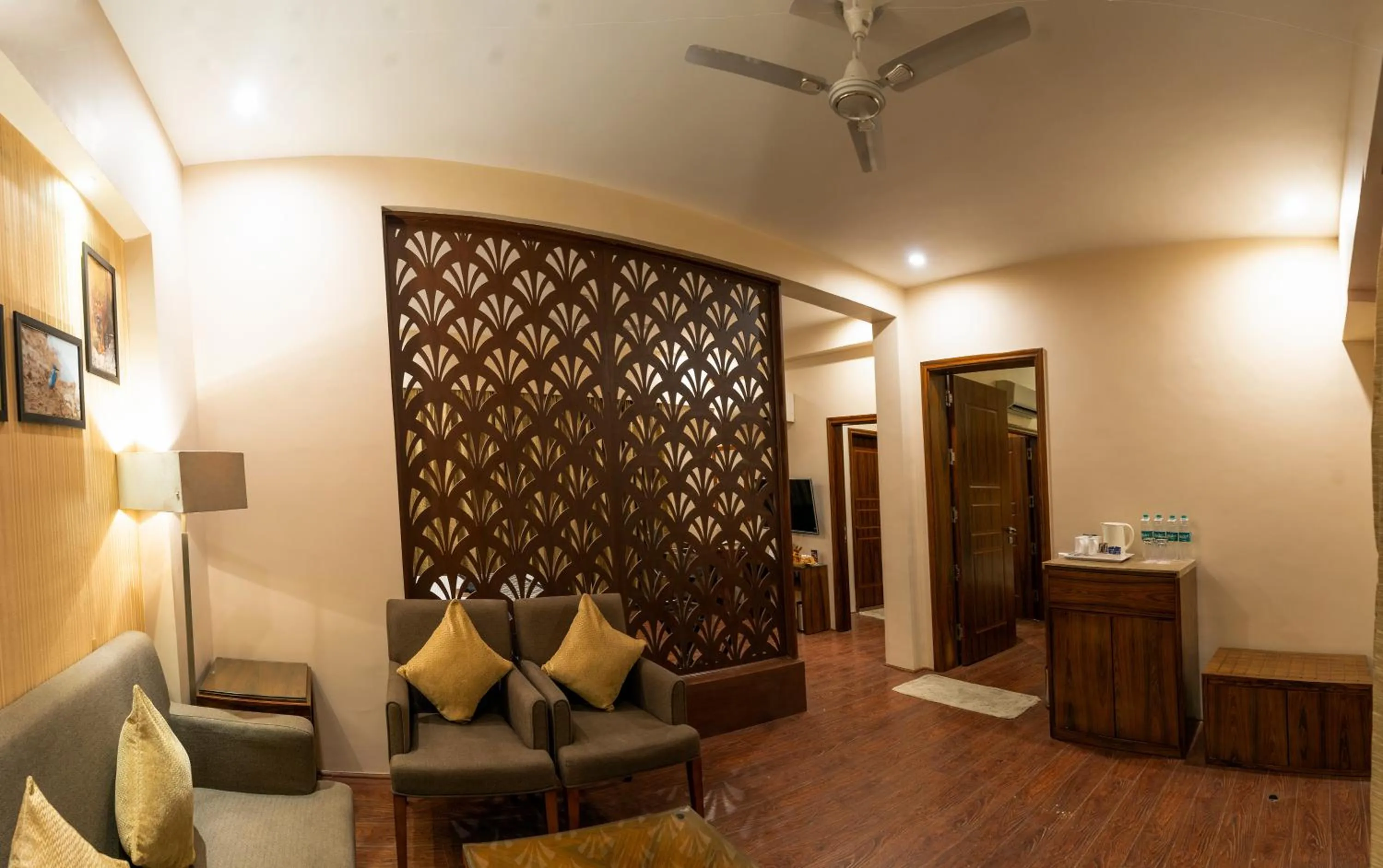 Seating area in Resort De Coracao - Corbett , Uttarakhand