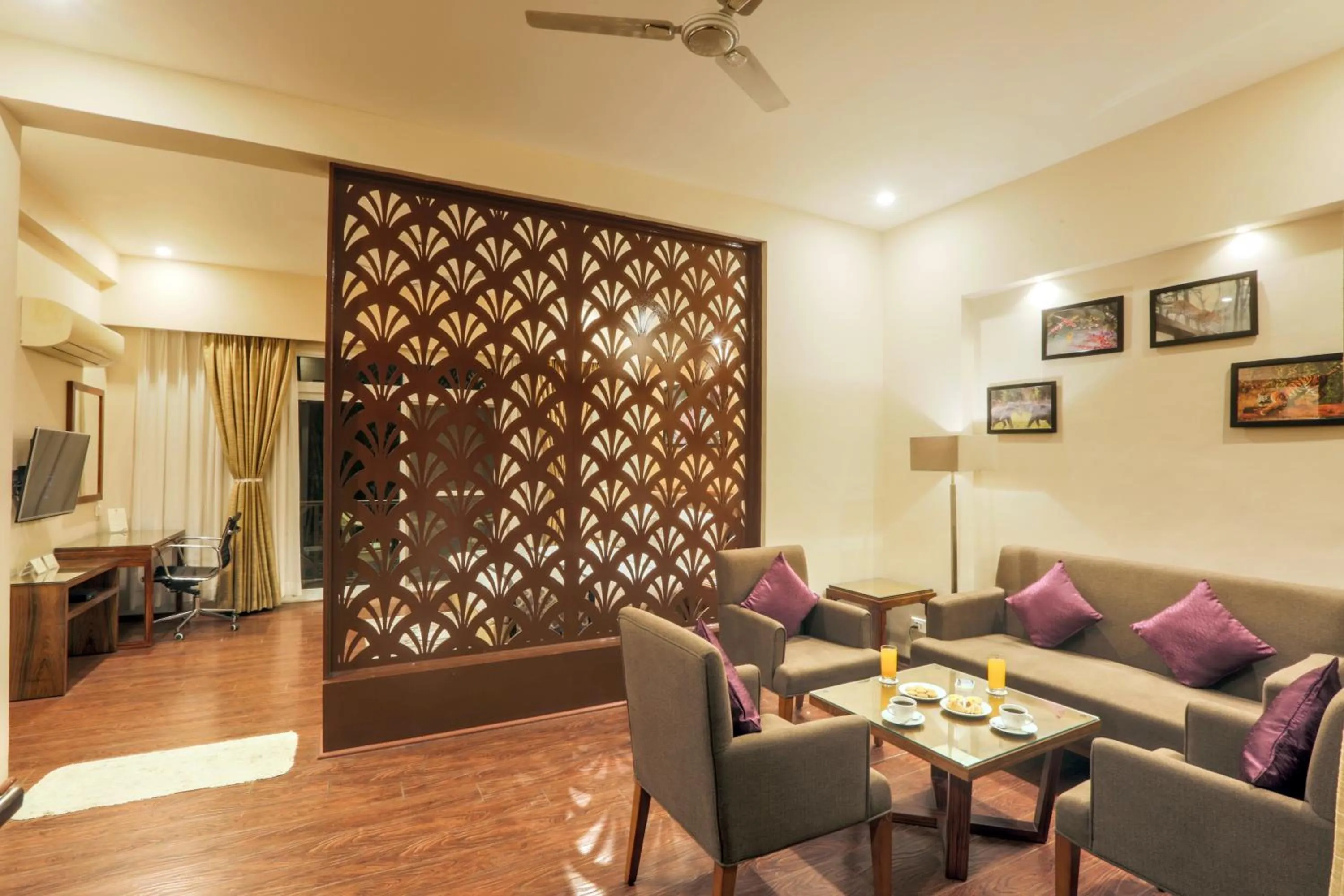 Living room in Resort De Coracao - Corbett , Uttarakhand