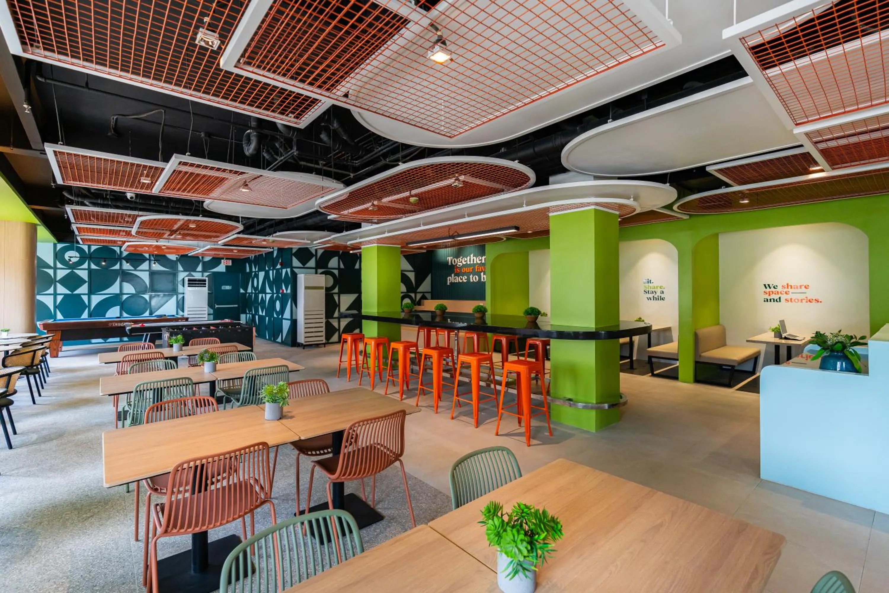 Dining area in Bayfront CoLive