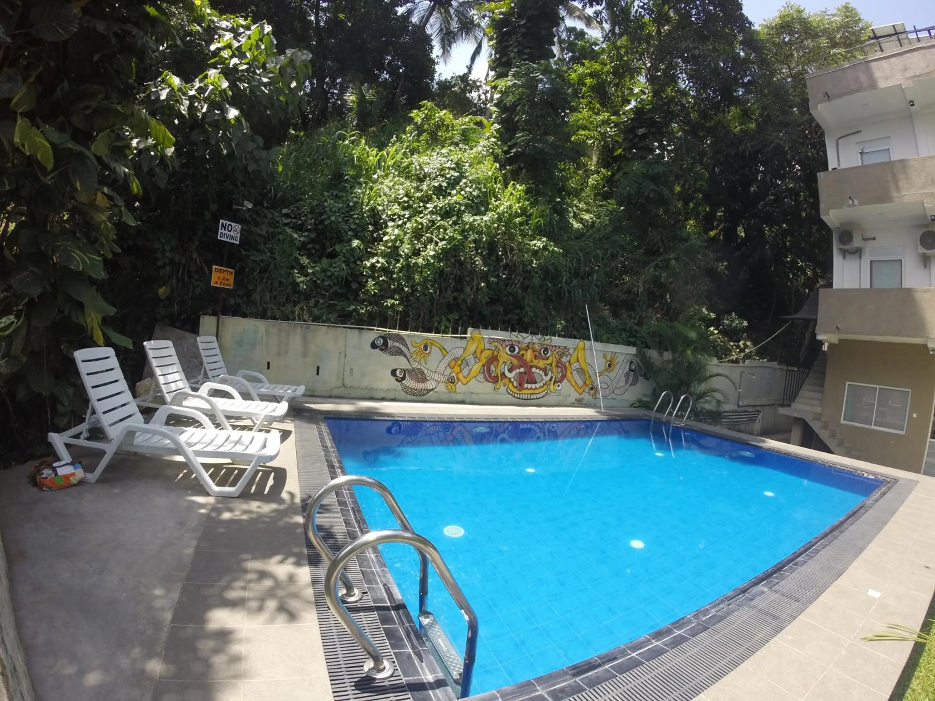 Swimming pool in Kandy Backpackers Hostel