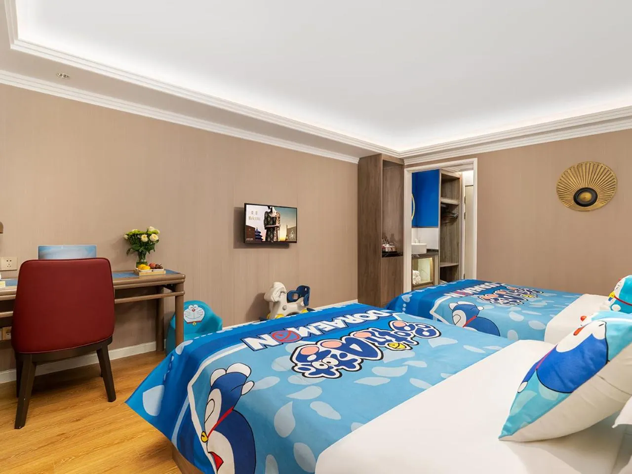 Bed in Jinjiang Metropolo Wuyishan Sangu Resort Hotel