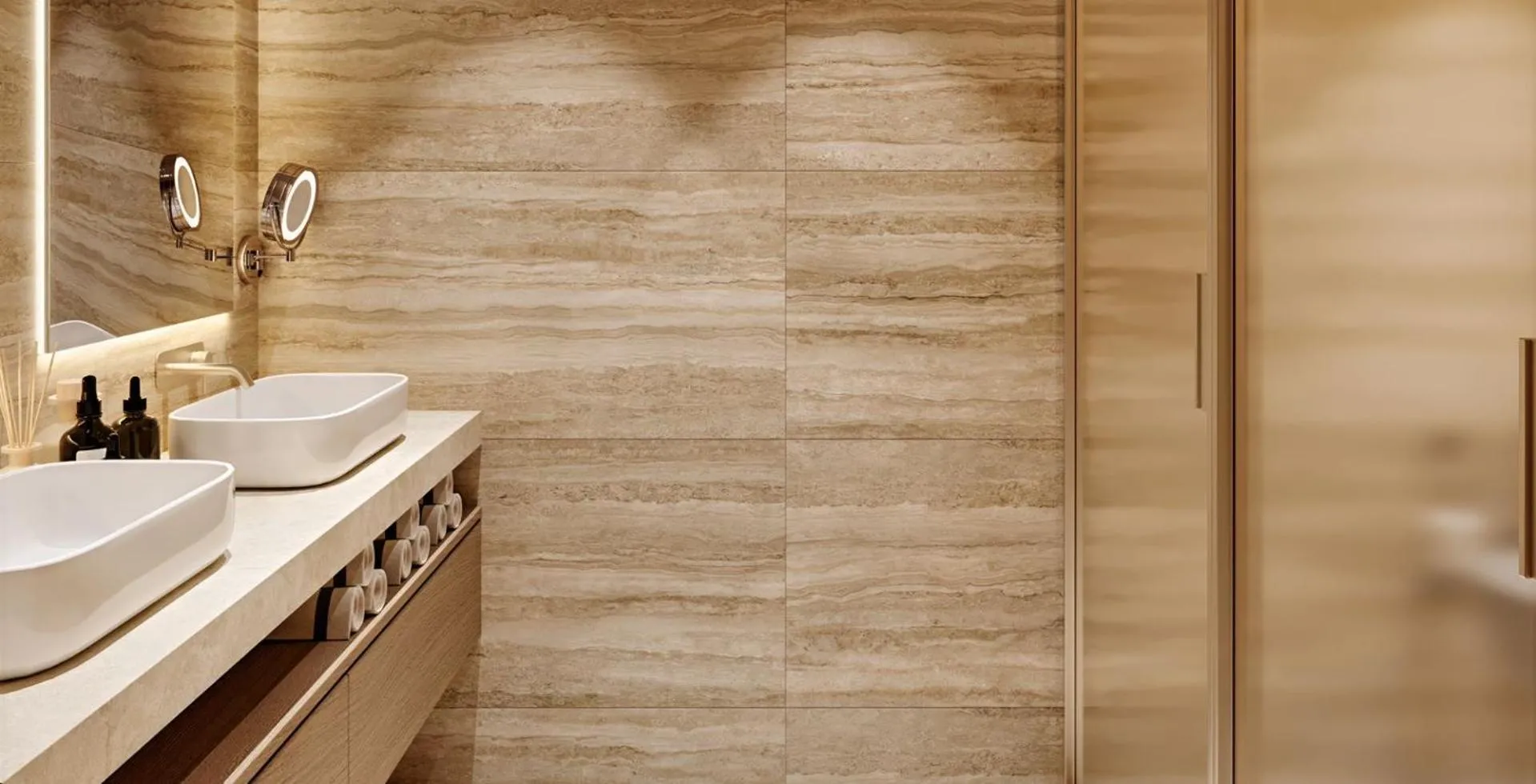 Shower in Sunrise Emerald