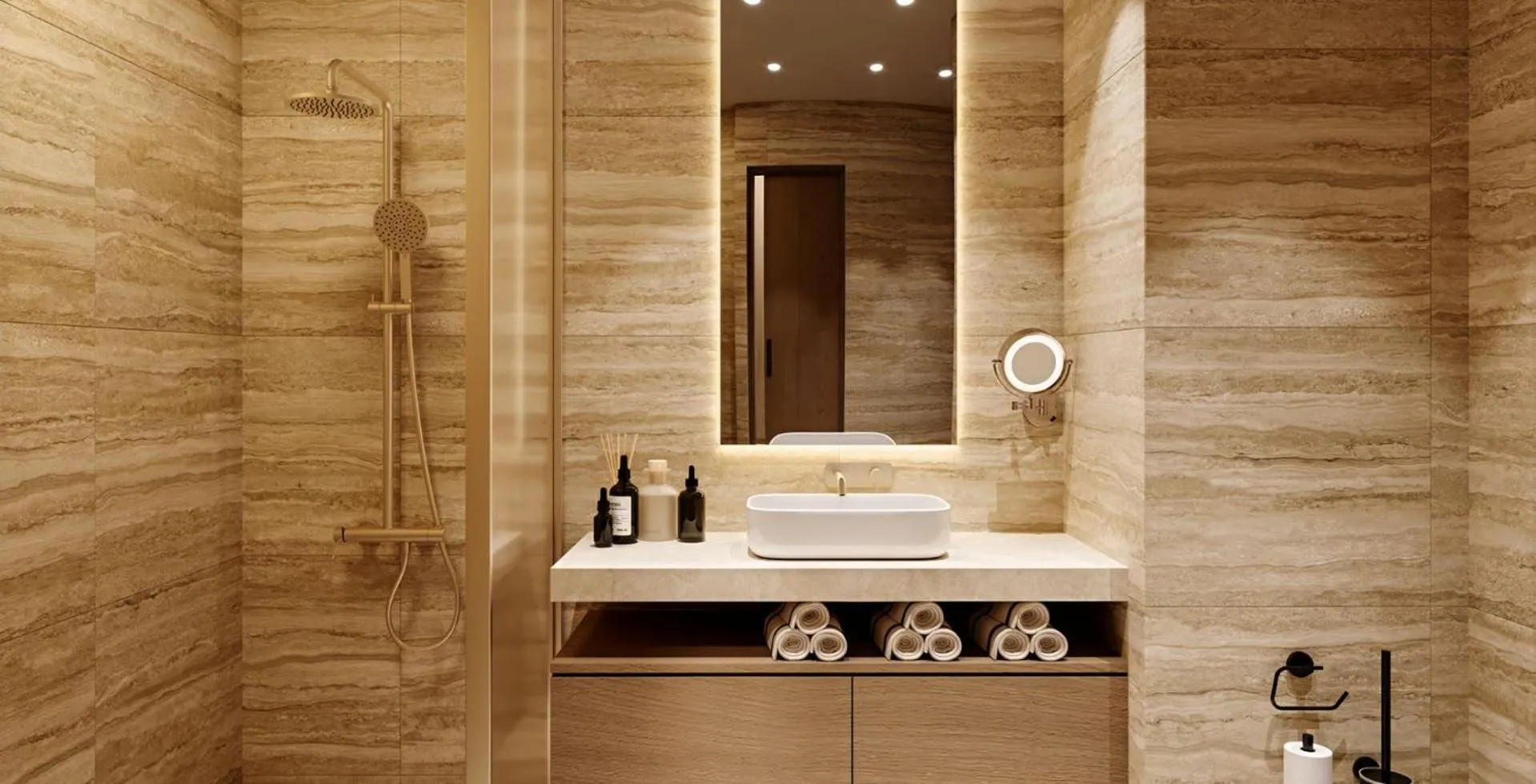 Shower in Sunrise Emerald