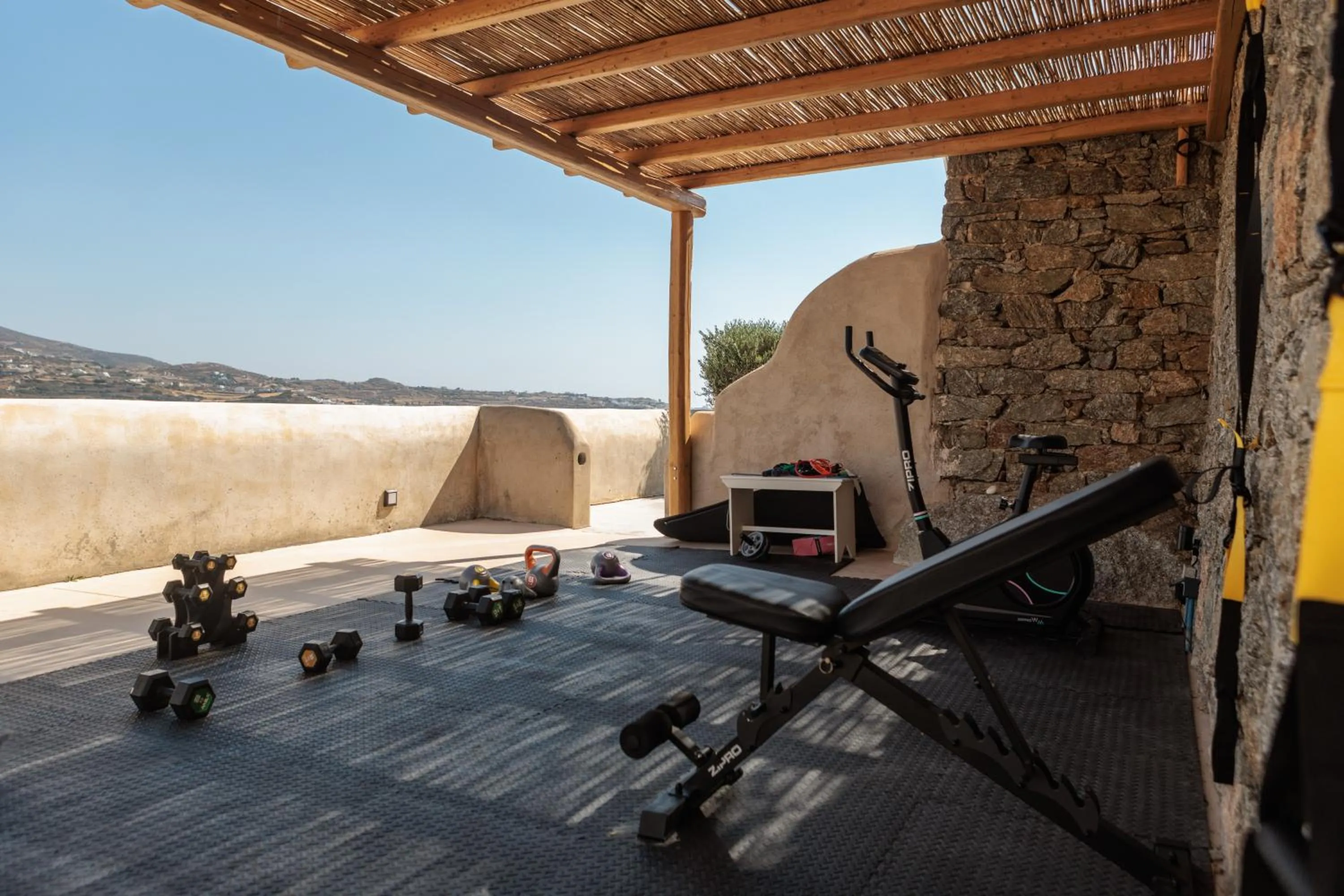 Fitness centre/facilities in Halcyon Suites and Villas Naxos