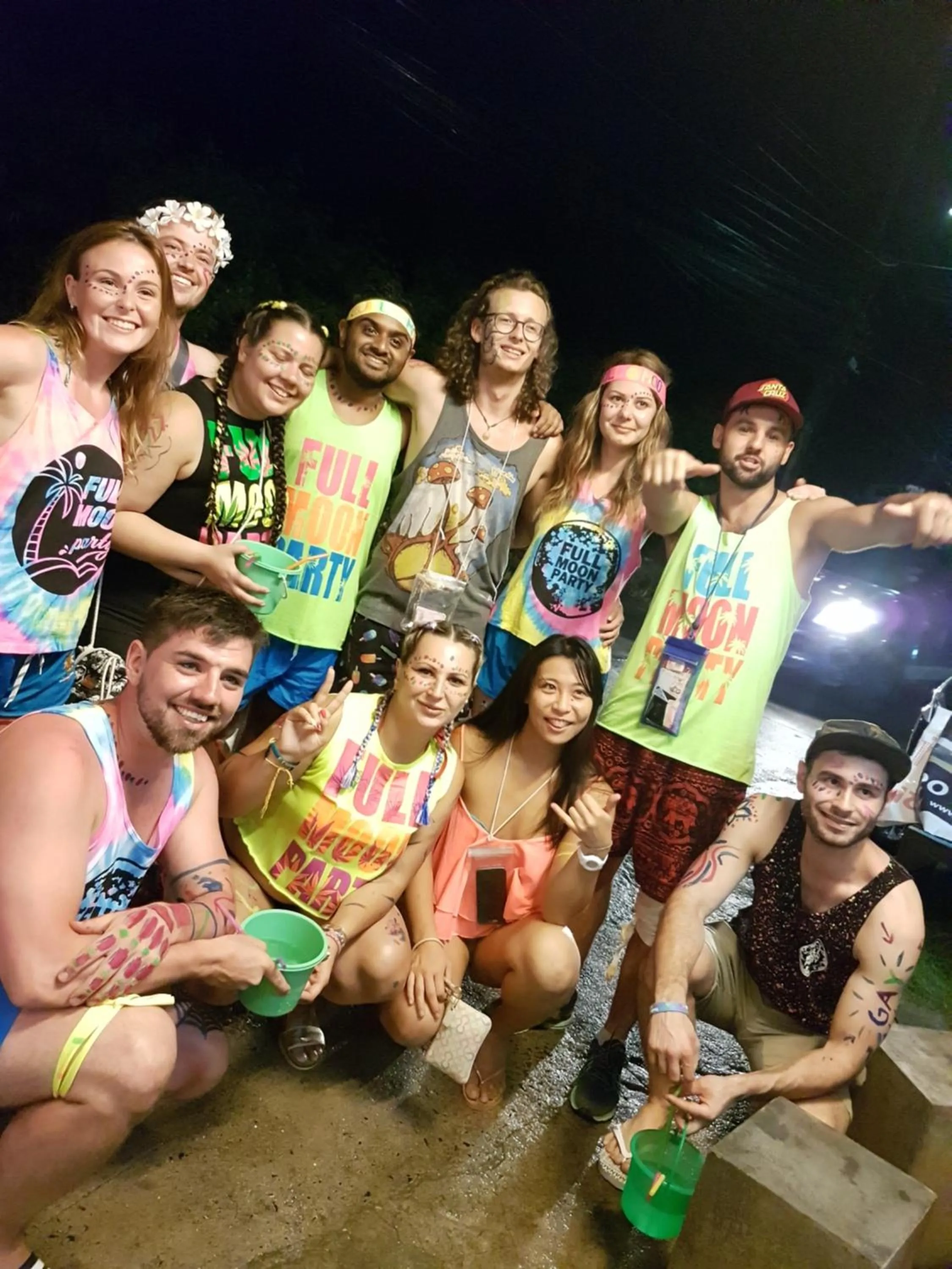 group of guests in Sleep Tight Hostel at Koh Phangan