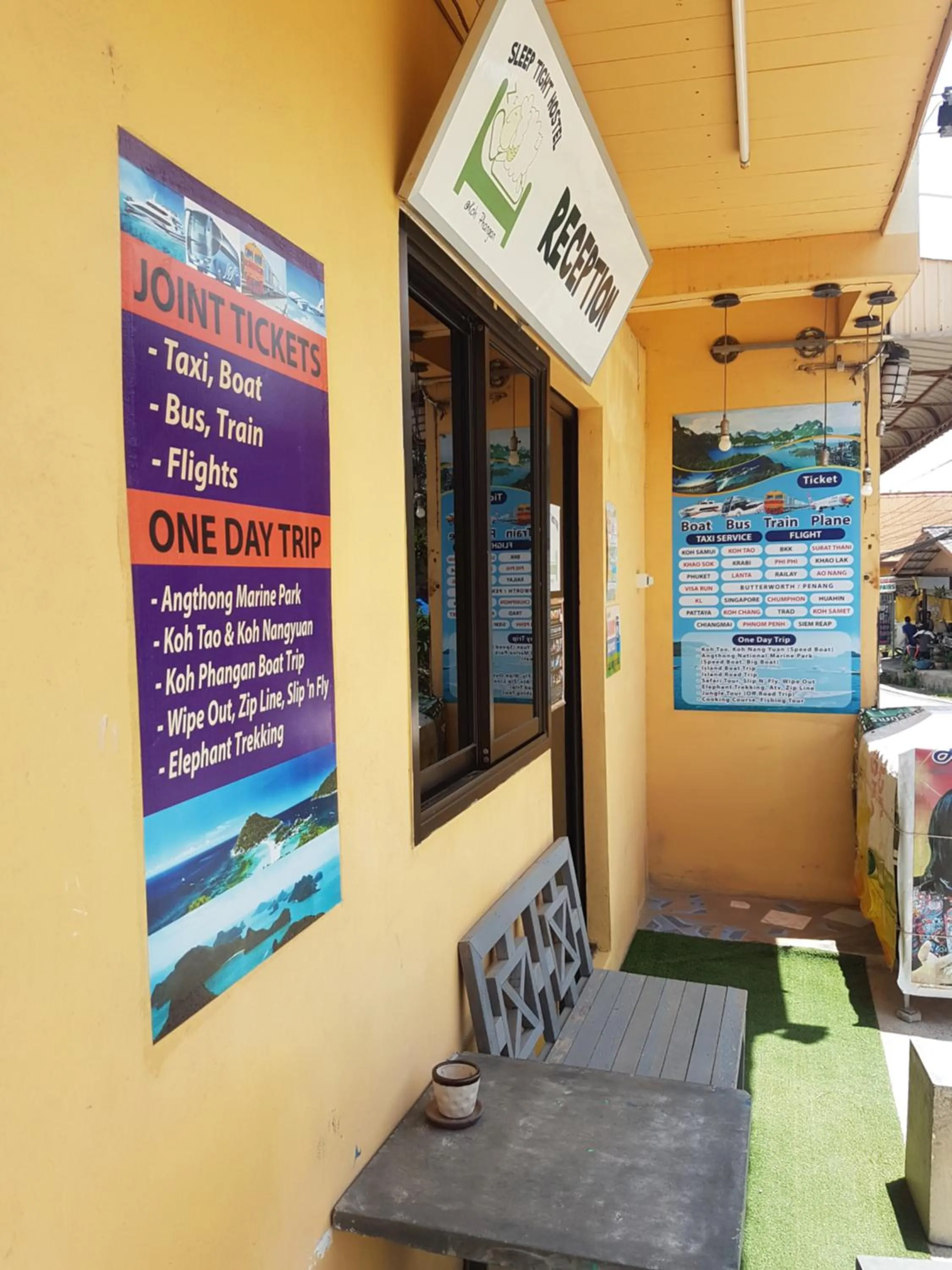 On-site shops in Sleep Tight Hostel at Koh Phangan