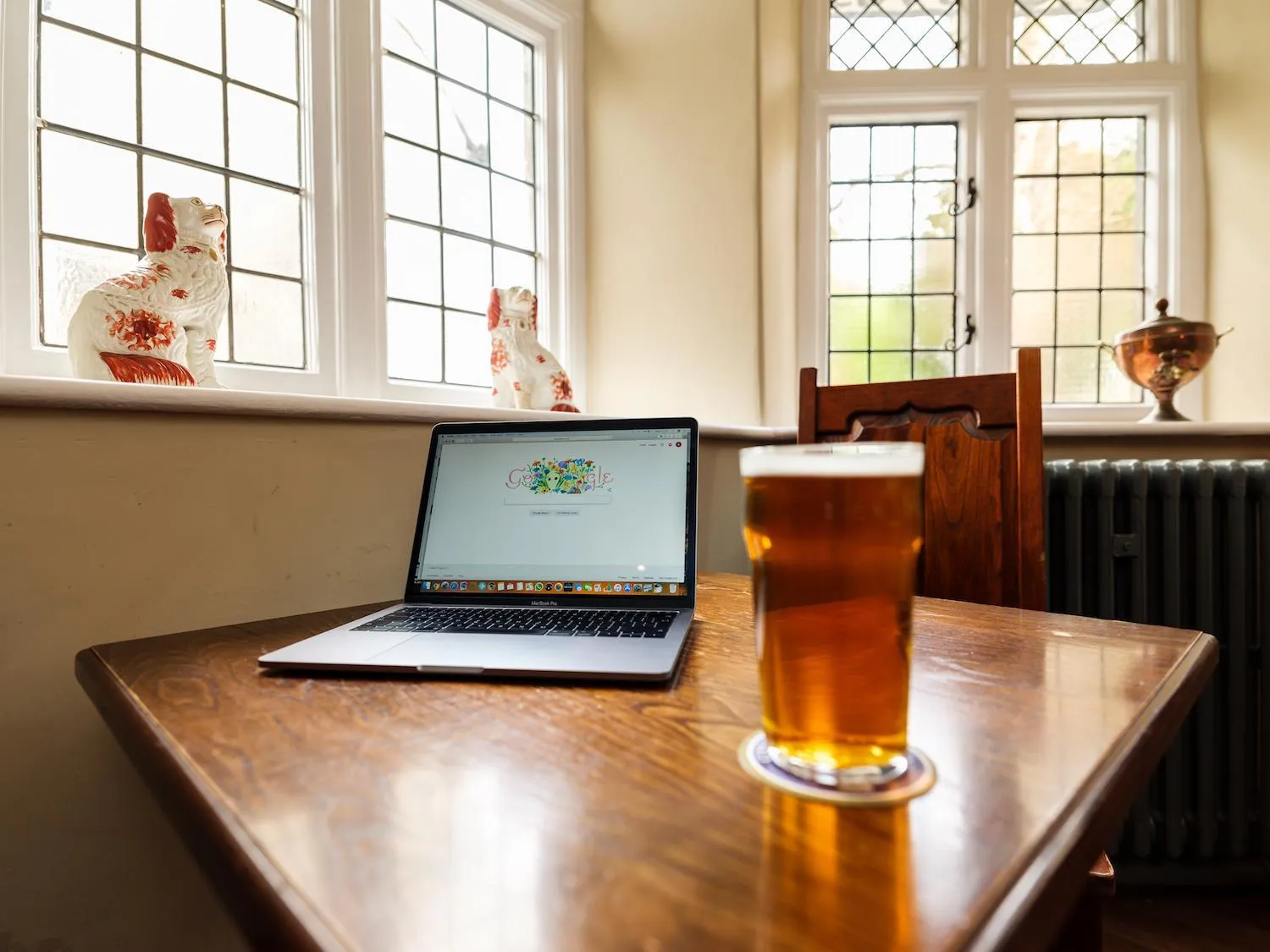 Decorative detail in The Wheatsheaf at Beetham