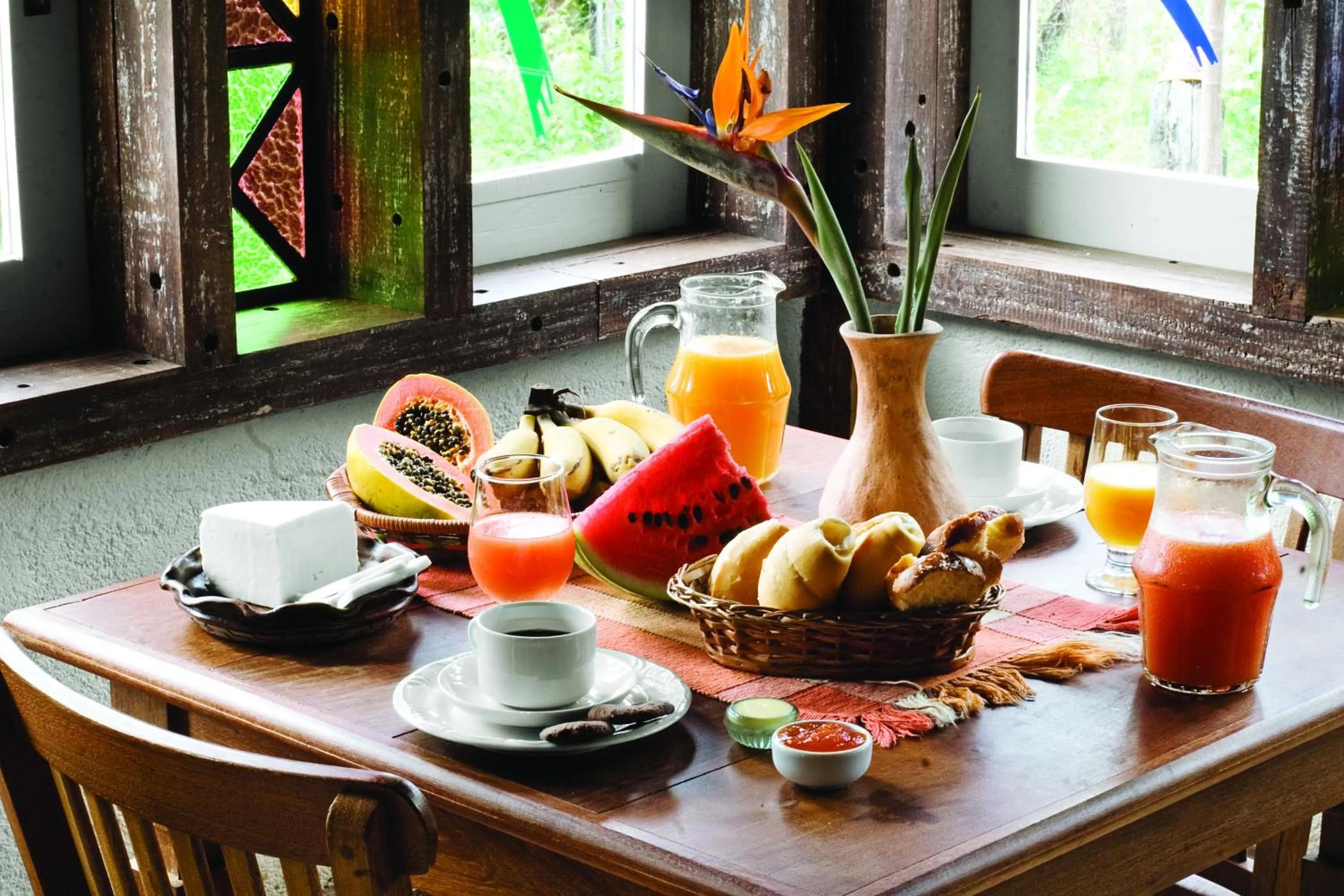 Buffet breakfast in Rancho Cipo Pousada