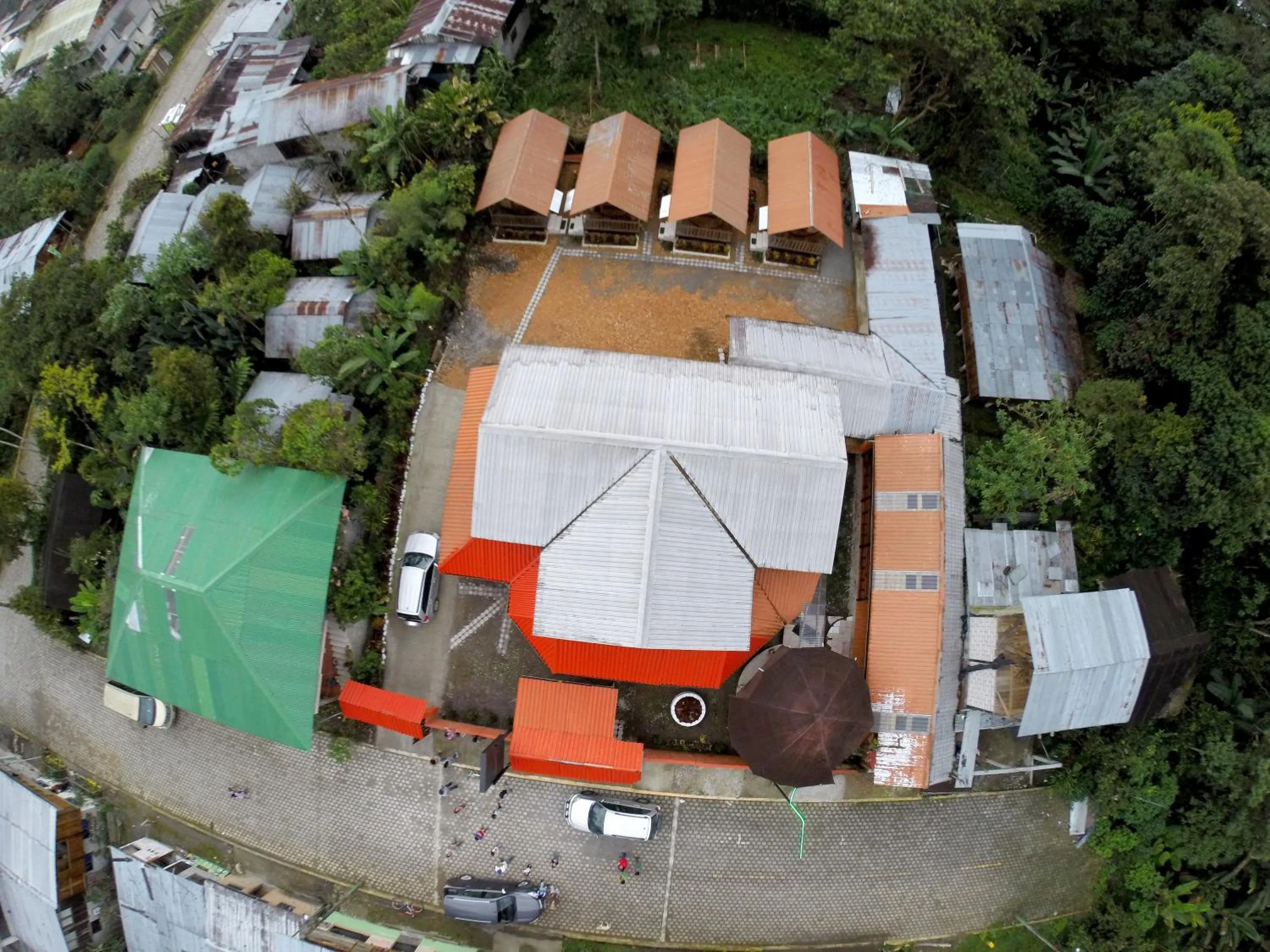 Bird's eye view in La Posada de Mindo