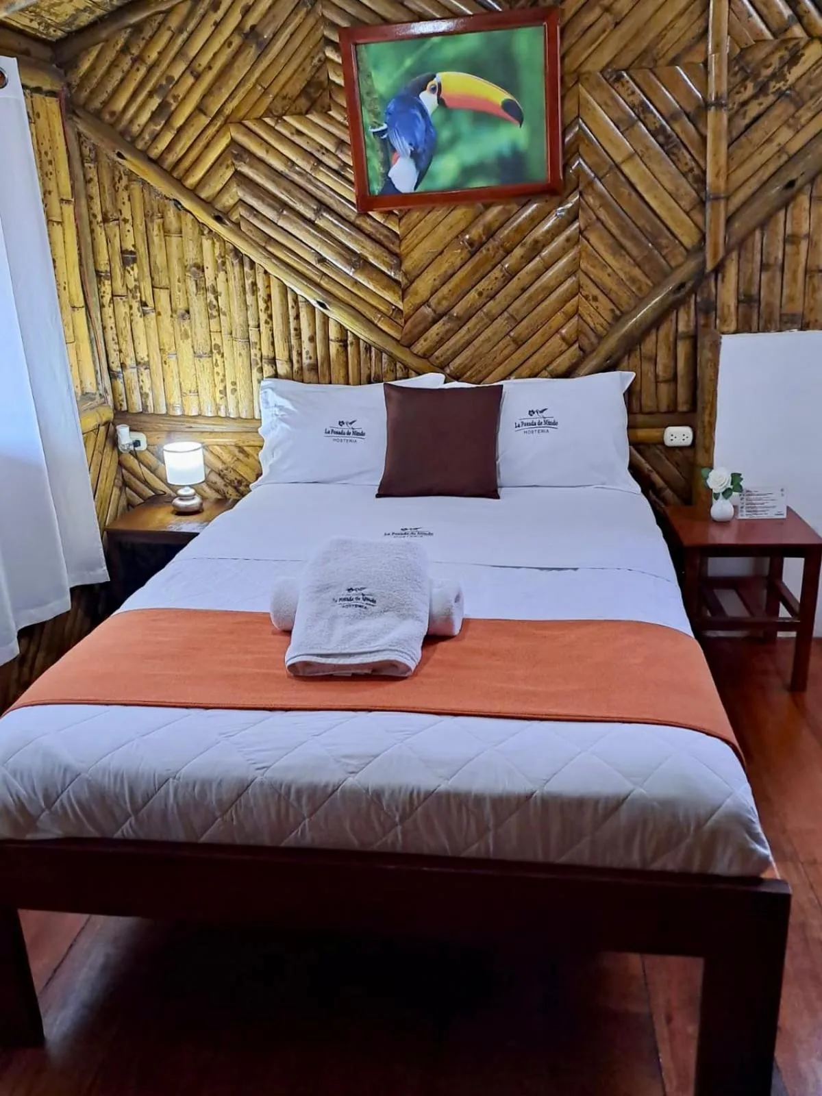 Bed in La Posada de Mindo