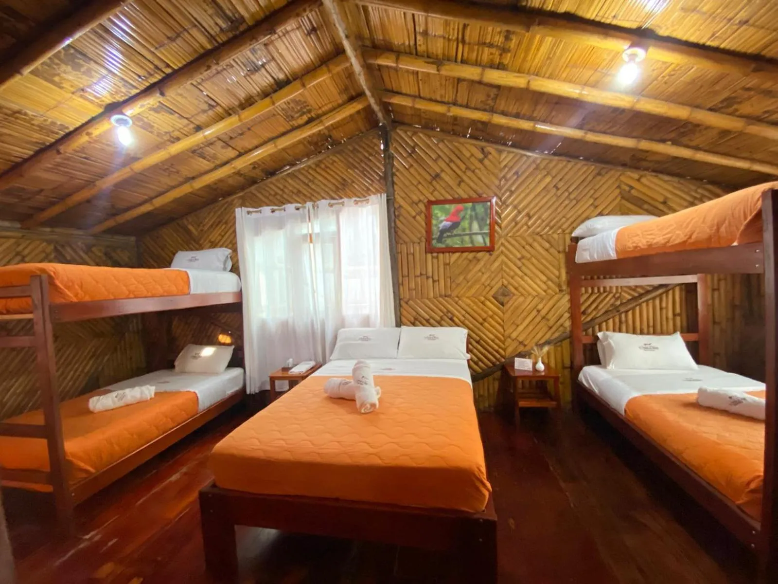 Bed in La Posada de Mindo