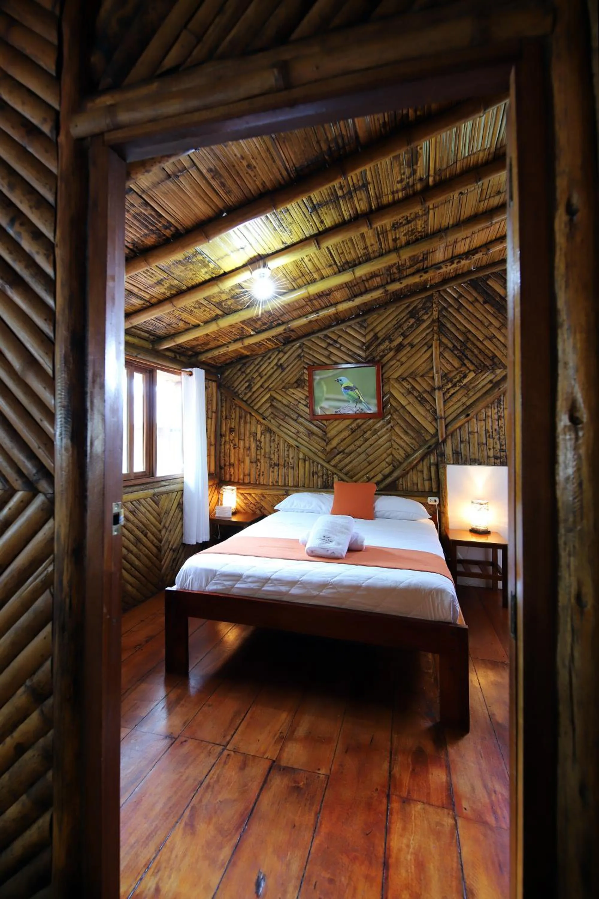 Bed in La Posada de Mindo