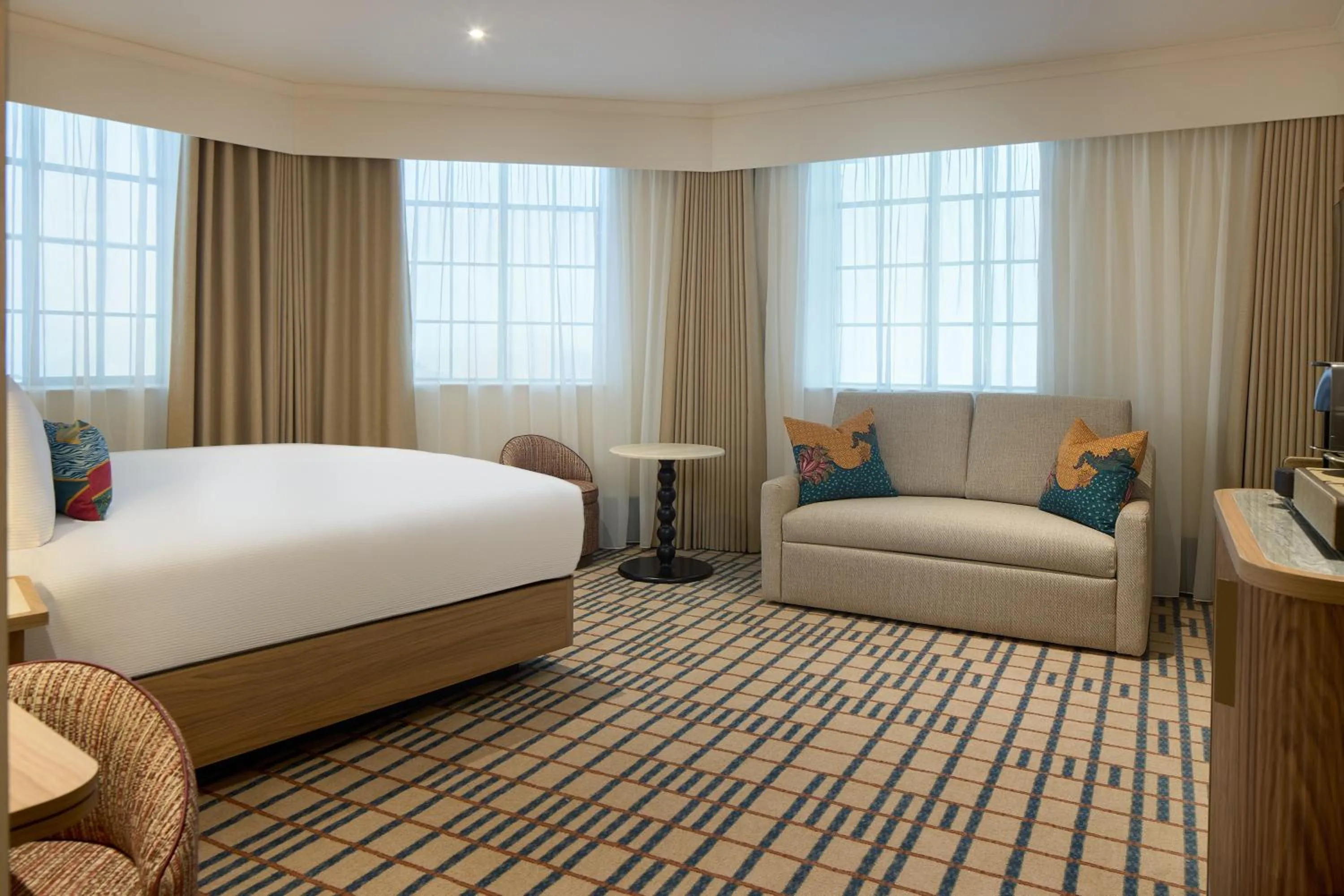 Living room, Bed in The Derby London City, Curio Collection By Hilton