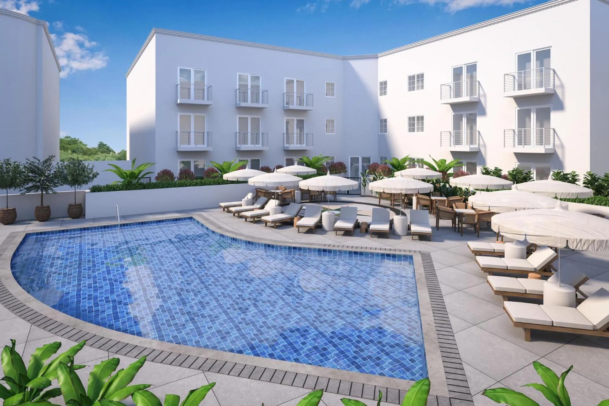 Swimming pool in Hilton Miami Beach