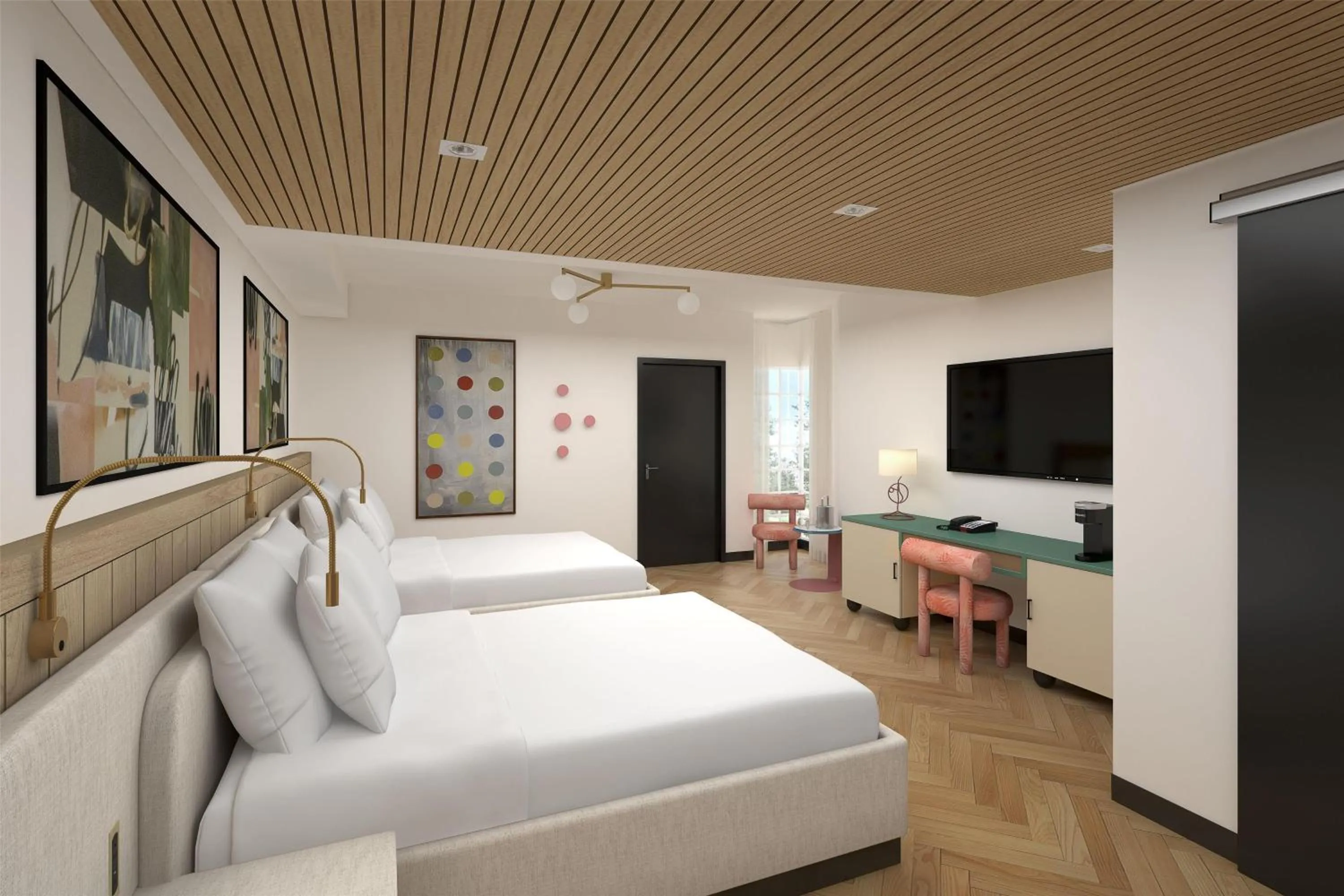 Bed in Hilton Miami Beach